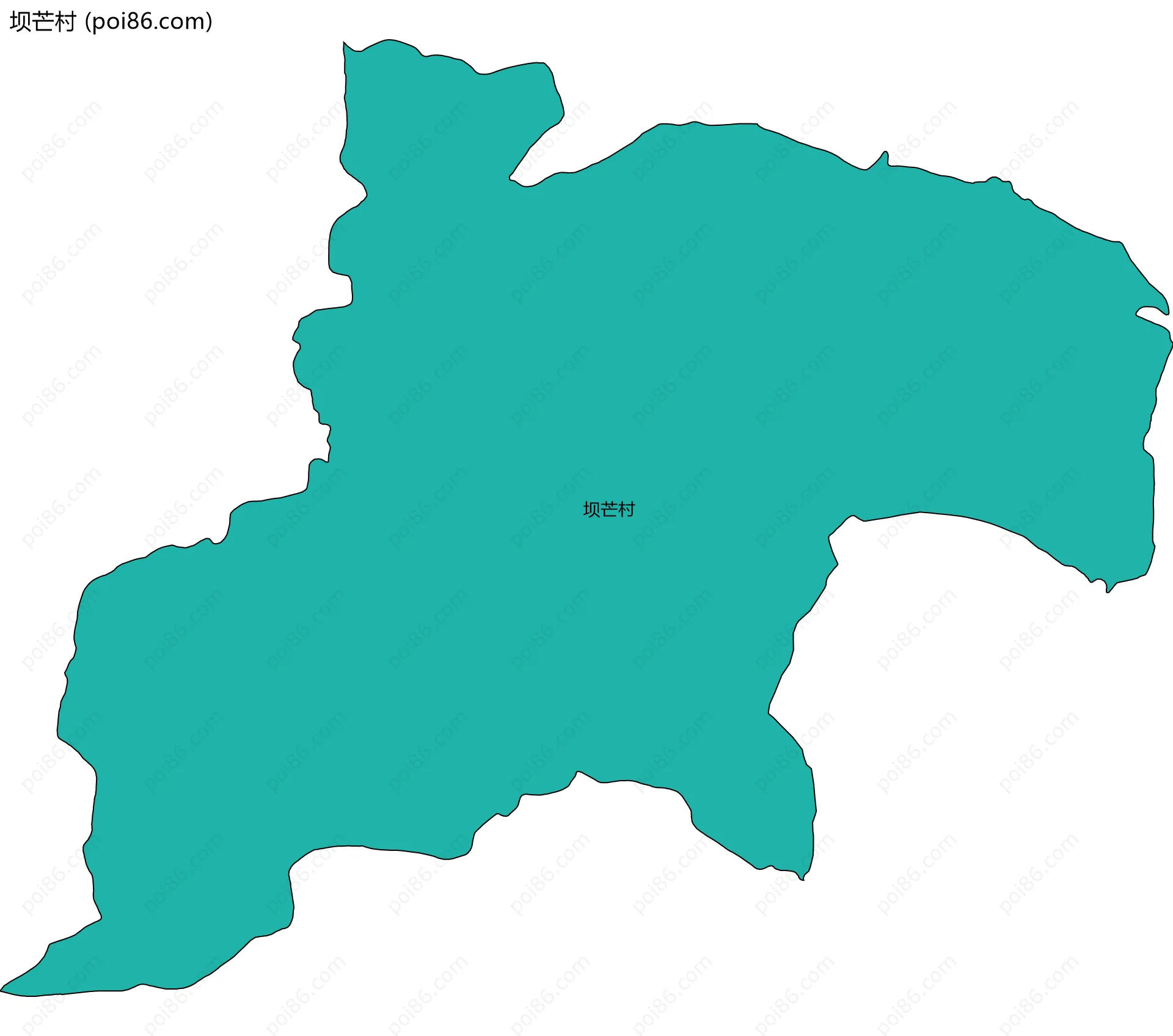 坝芒村边界地图
