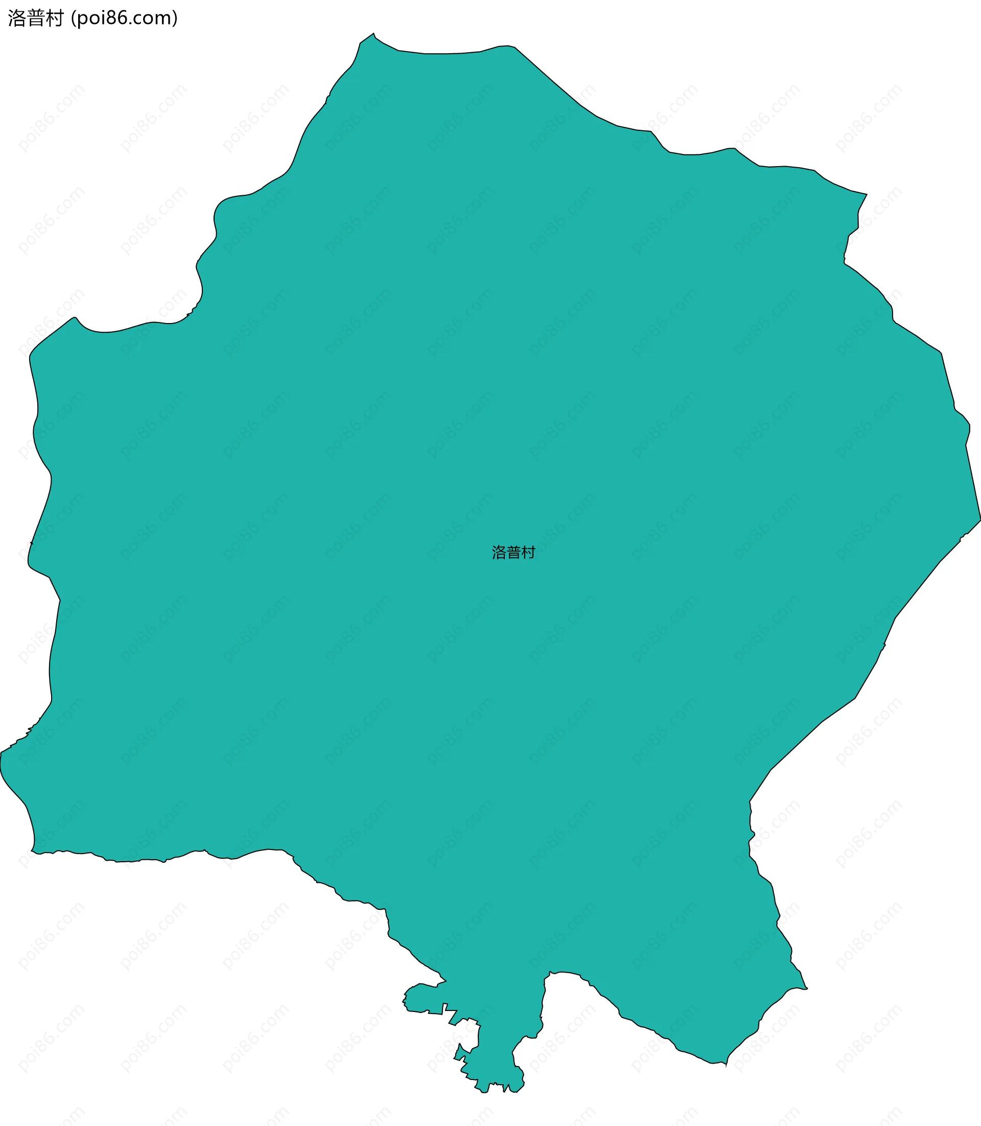 洛普村边界地图