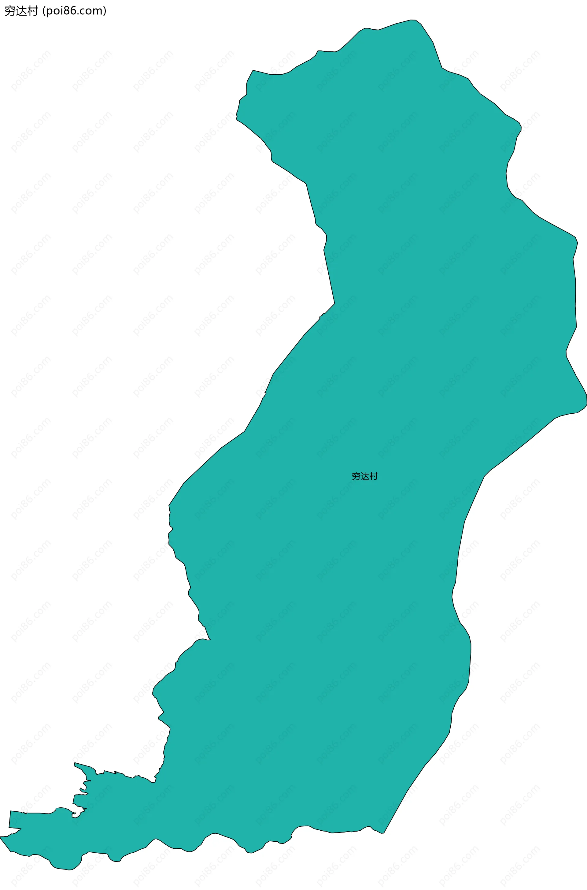 穷达村边界地图