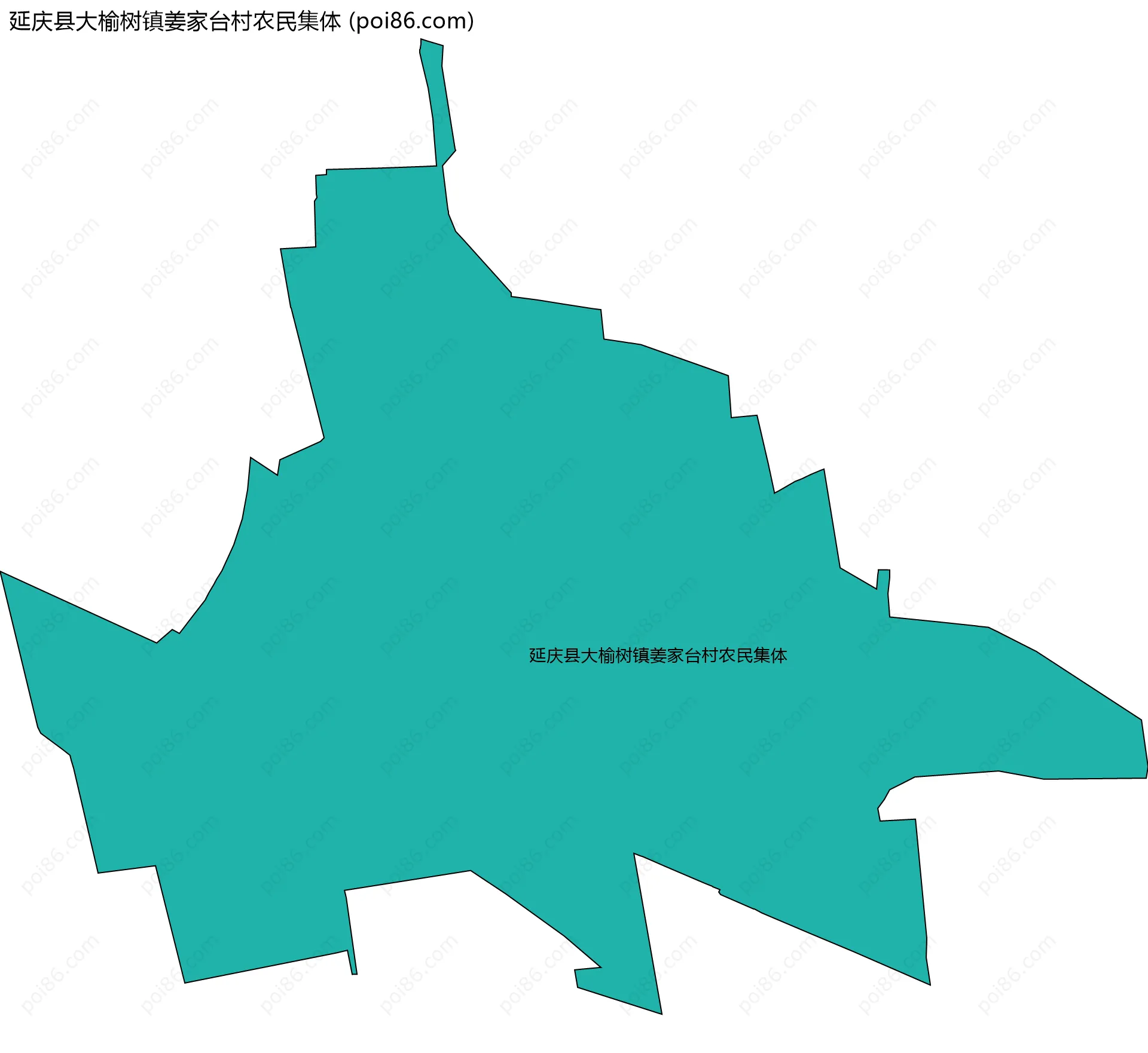 延庆县大榆树镇姜家台村农民集体边界地图