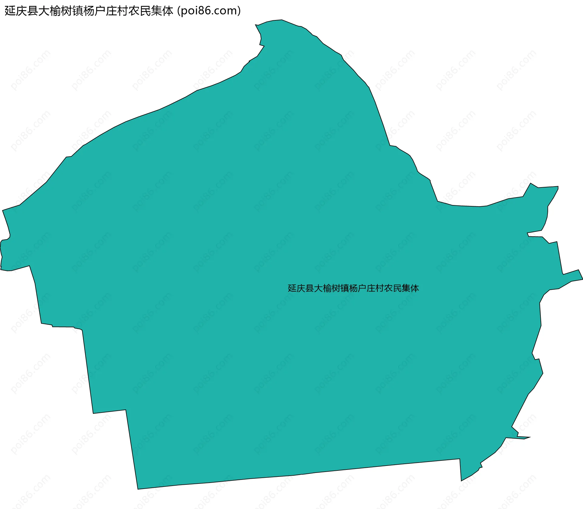 延庆县大榆树镇杨户庄村农民集体边界地图