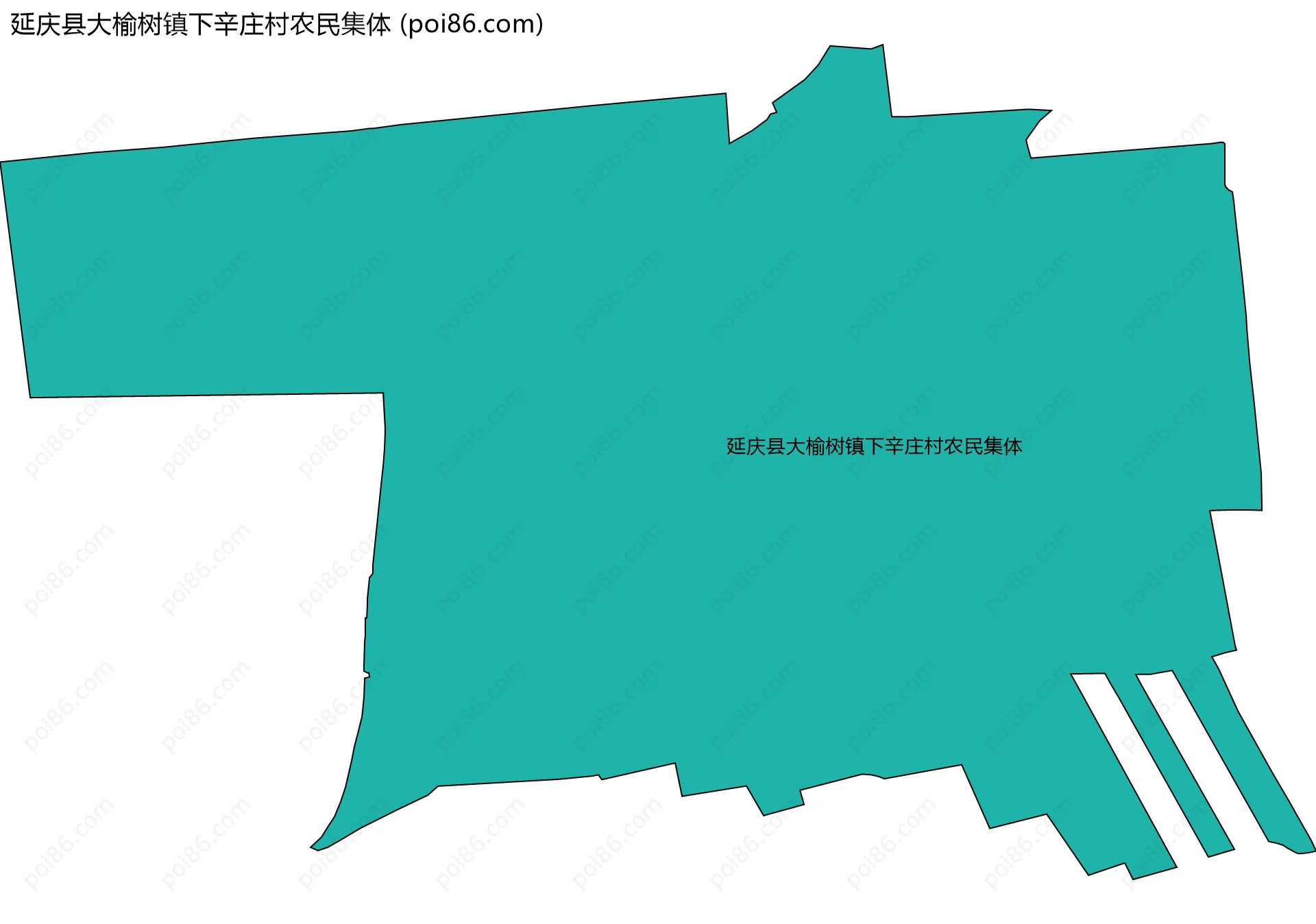 延庆县大榆树镇下辛庄村农民集体边界地图