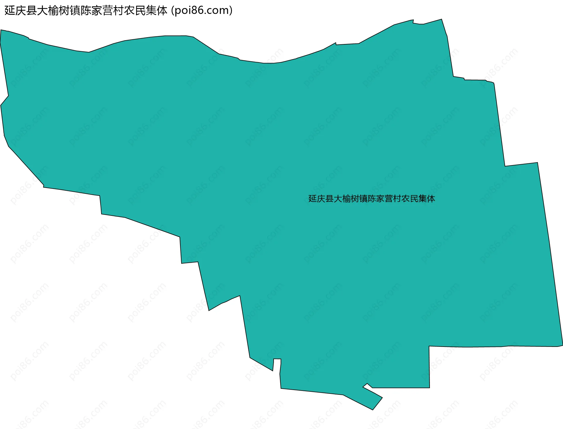 延庆县大榆树镇陈家营村农民集体边界地图