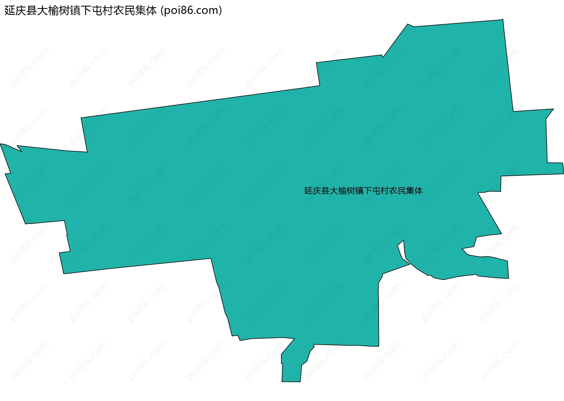 延庆县大榆树镇下屯村农民集体边界地图