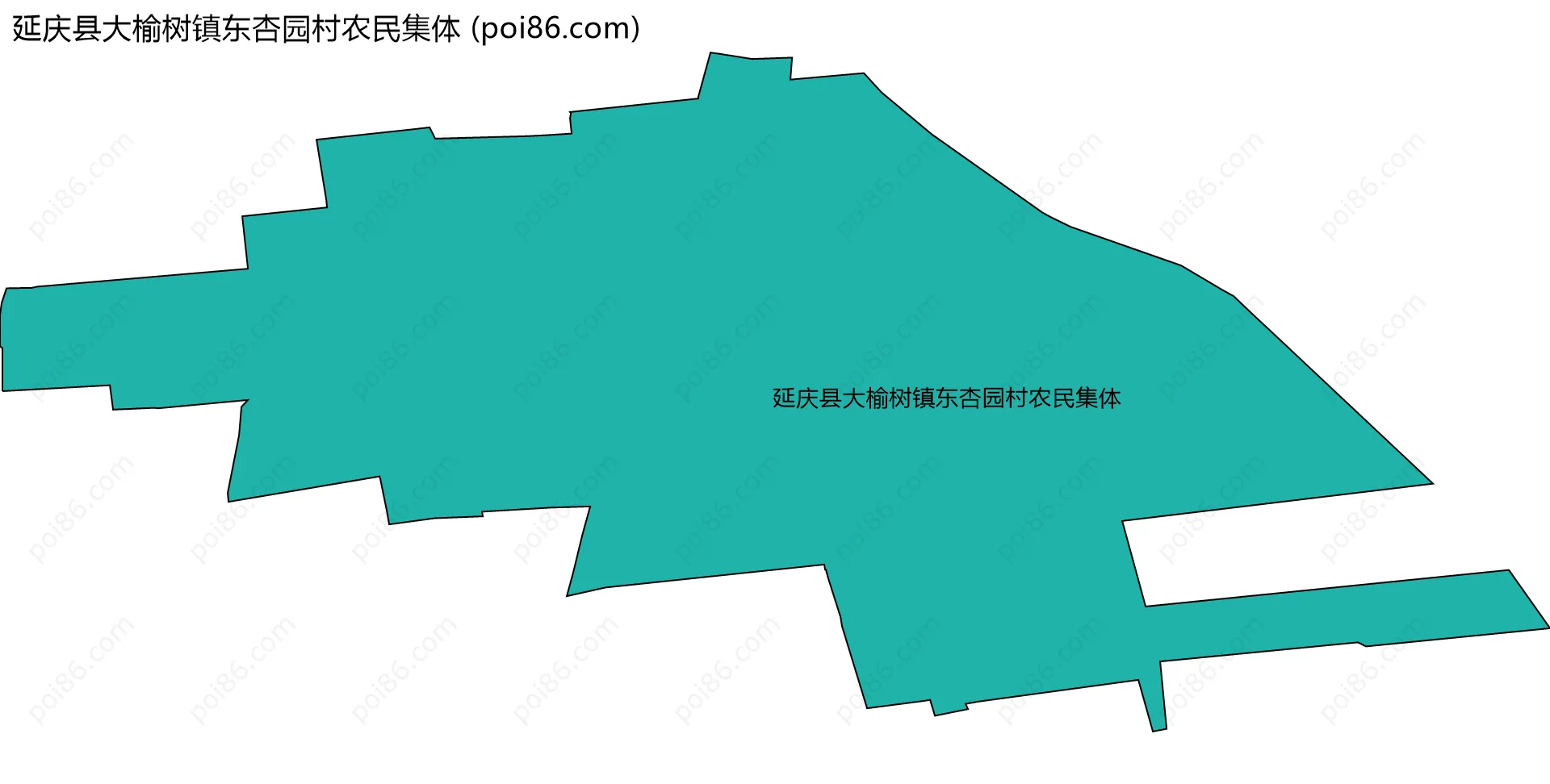 延庆县大榆树镇东杏园村农民集体边界地图