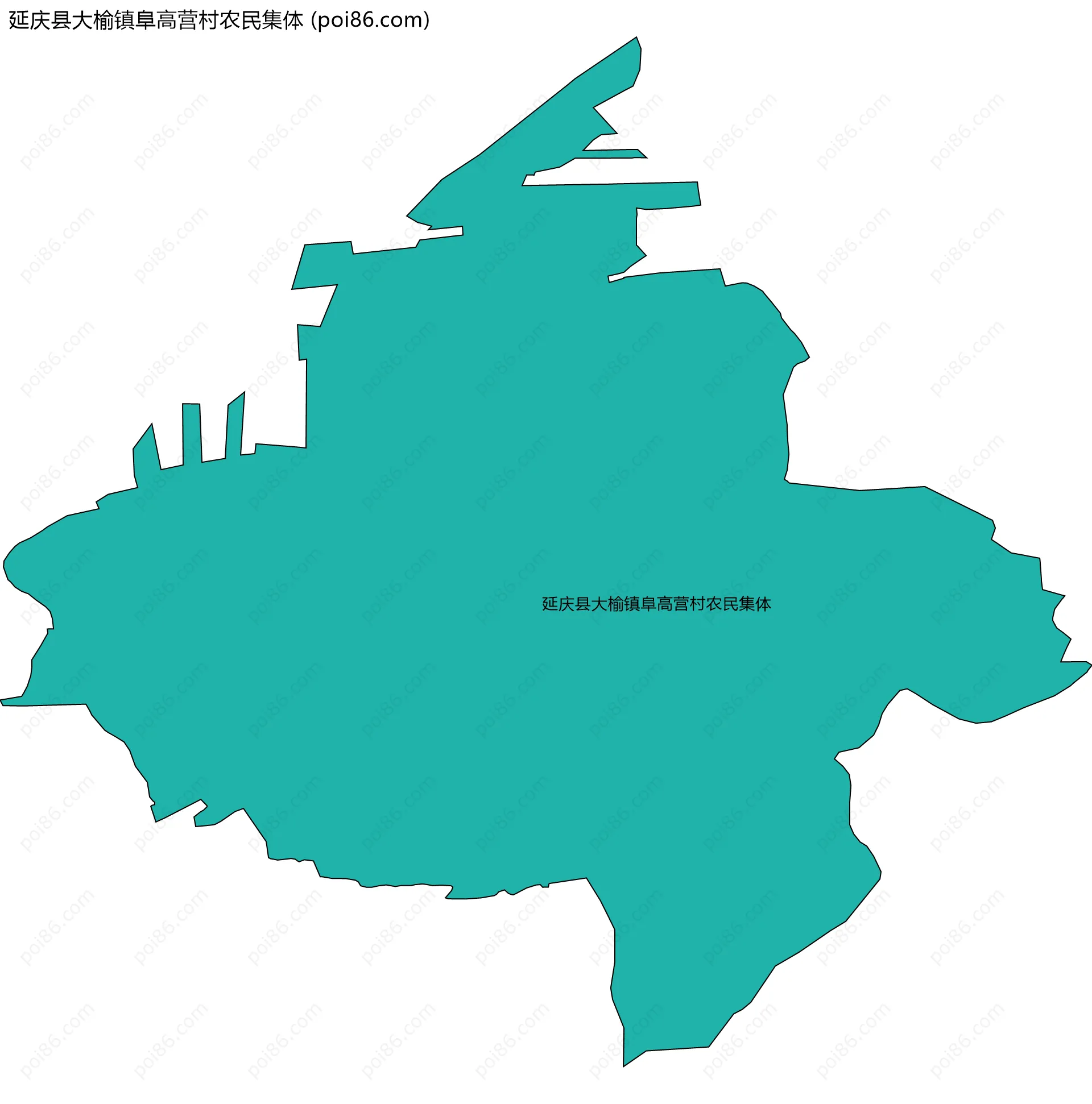 延庆县大榆镇阜高营村农民集体边界地图