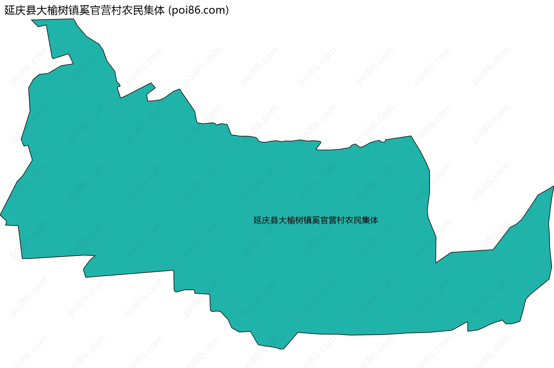 延庆县大榆树镇奚官营村农民集体边界地图