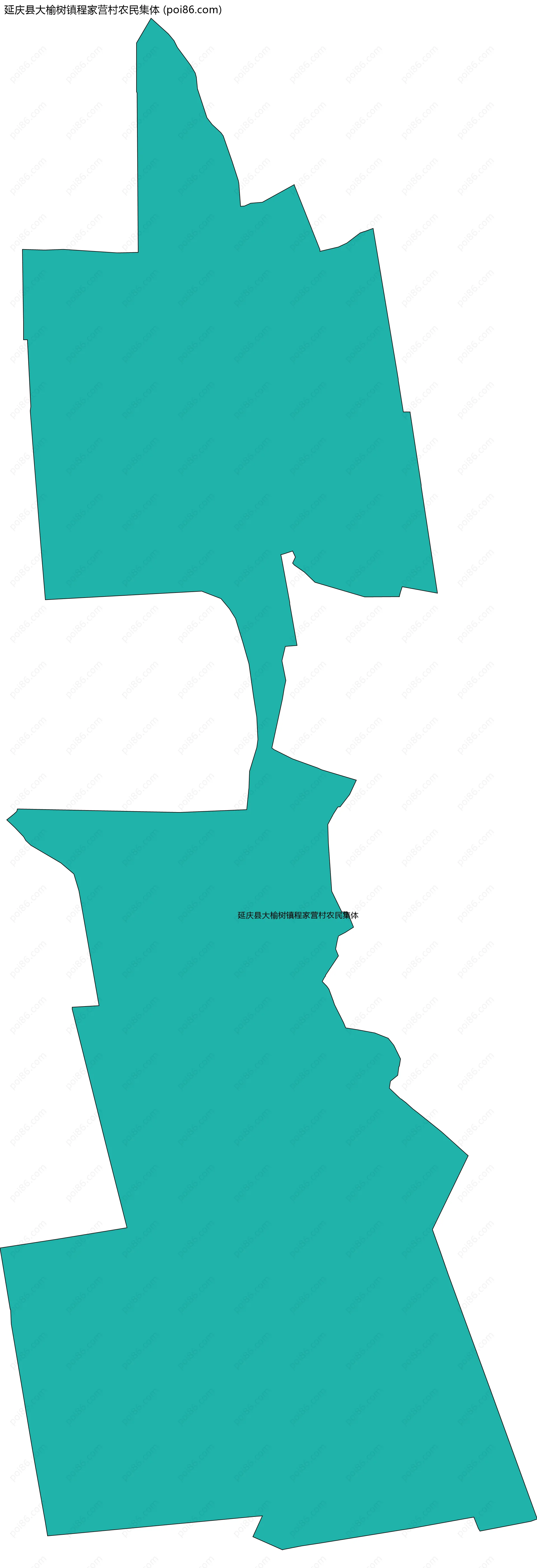 延庆县大榆树镇程家营村农民集体边界地图