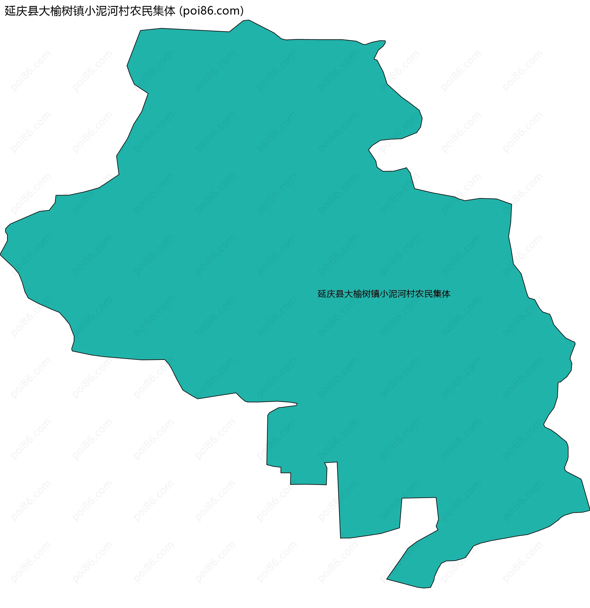 延庆县大榆树镇小泥河村农民集体边界地图