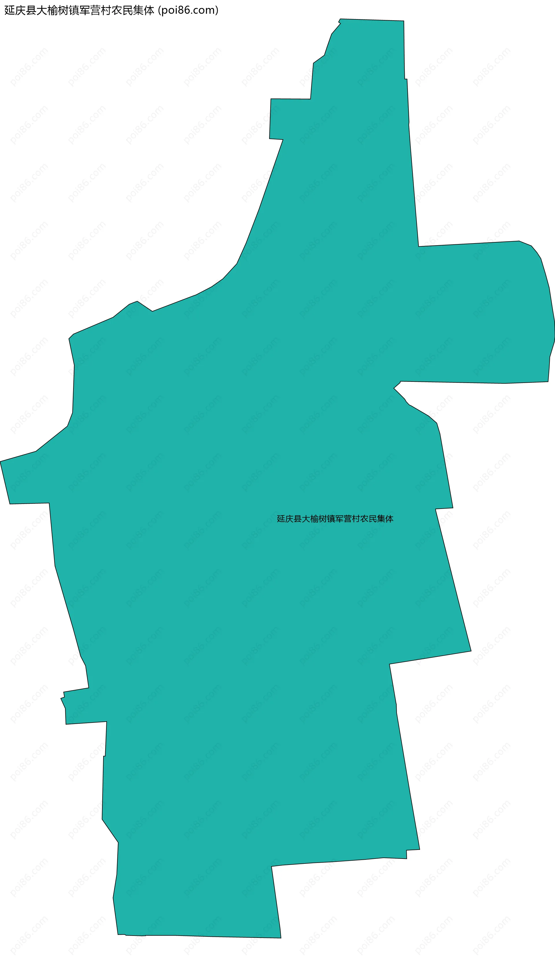 延庆县大榆树镇军营村农民集体边界地图