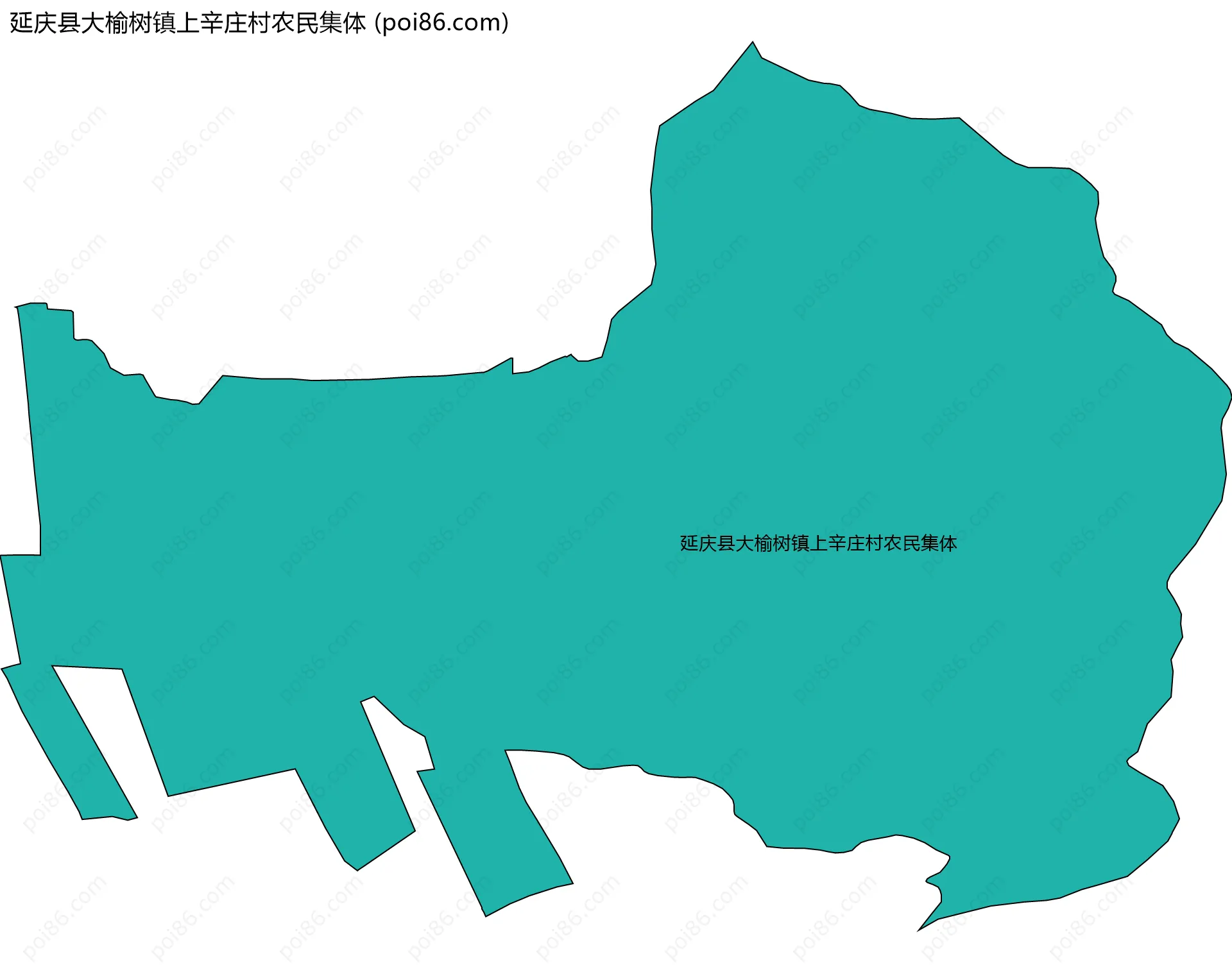 延庆县大榆树镇上辛庄村农民集体边界地图