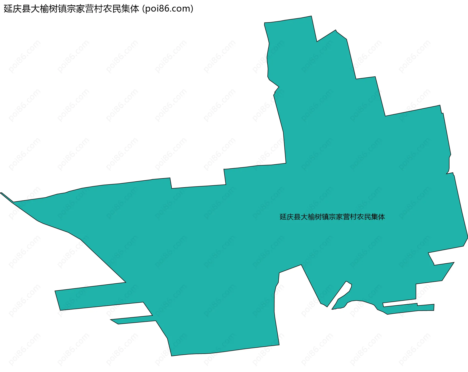 延庆县大榆树镇宗家营村农民集体边界地图