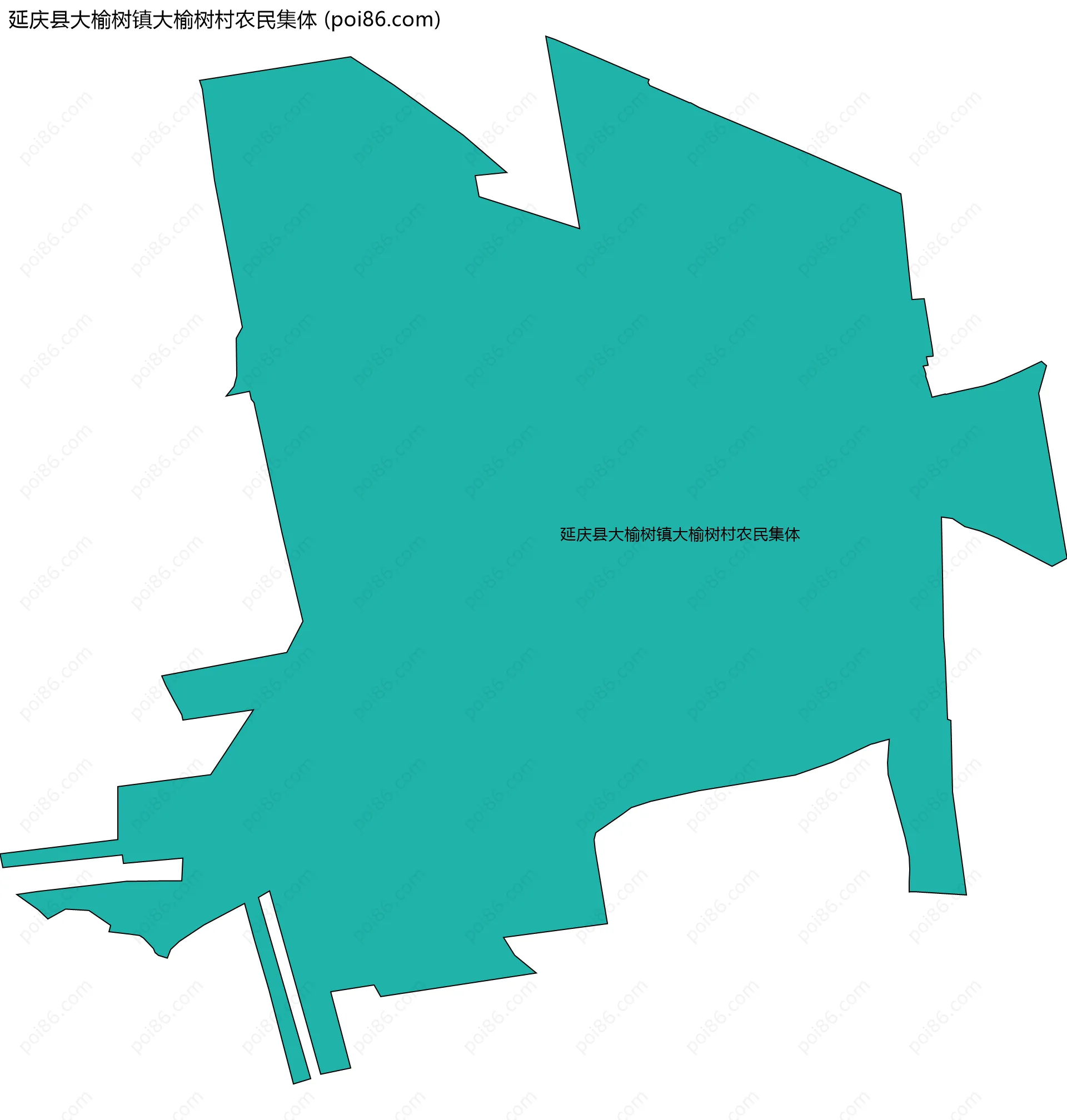 延庆县大榆树镇大榆树村农民集体边界地图