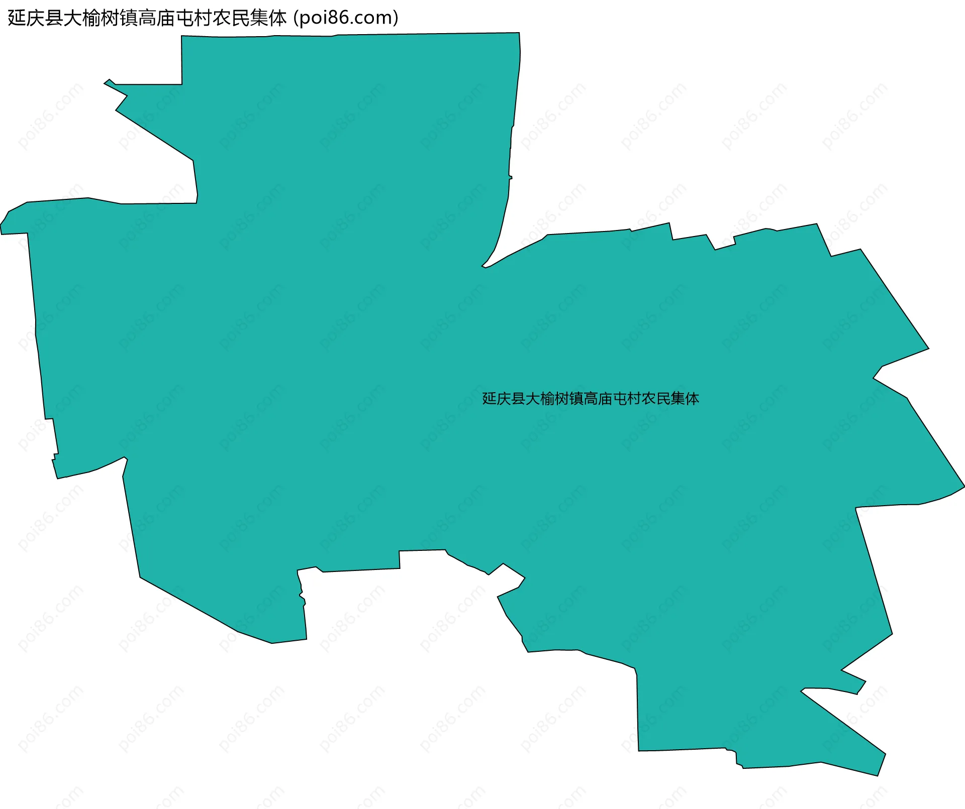 延庆县大榆树镇高庙屯村农民集体边界地图