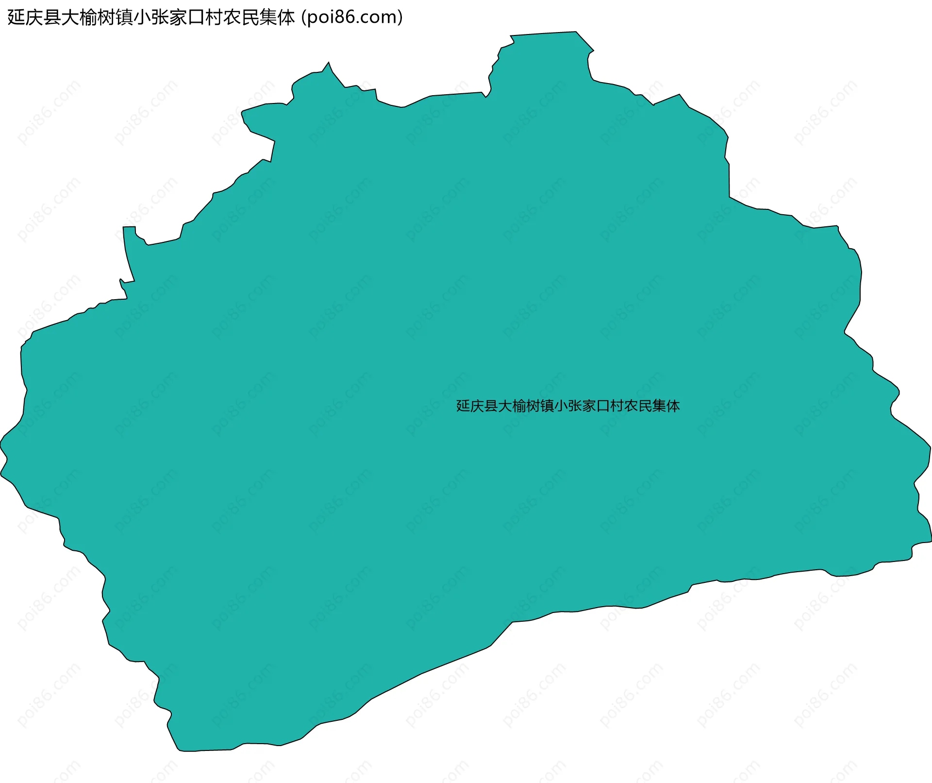 延庆县大榆树镇小张家口村农民集体边界地图