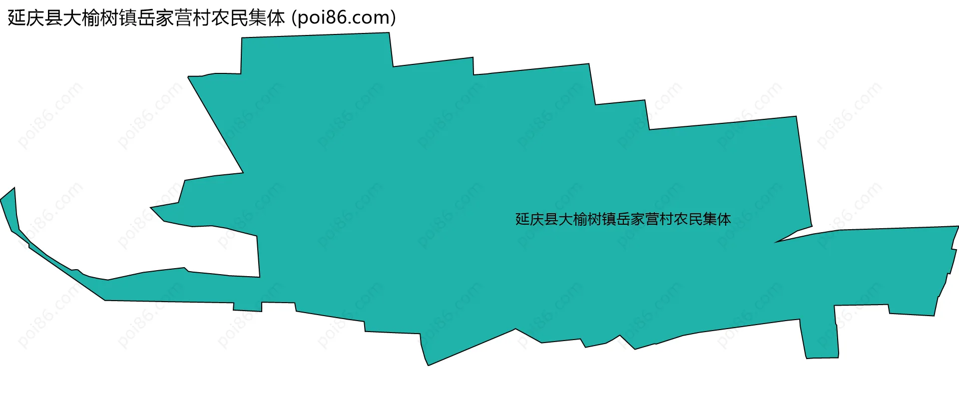 延庆县大榆树镇岳家营村农民集体边界地图