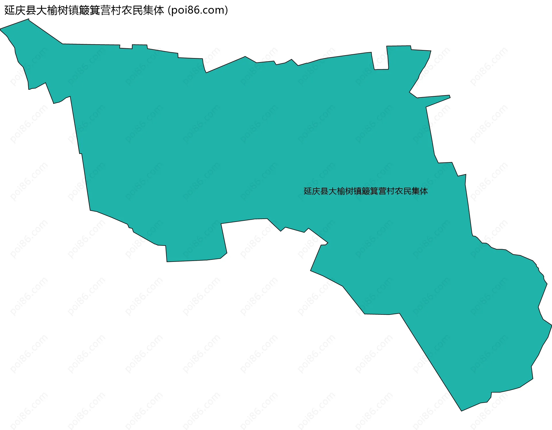 延庆县大榆树镇簸箕营村农民集体边界地图