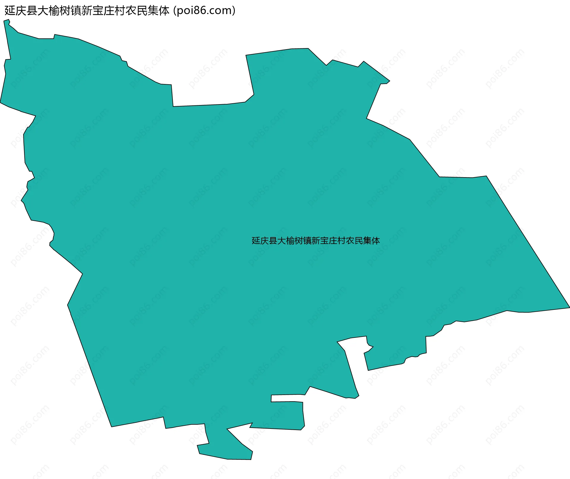 延庆县大榆树镇新宝庄村农民集体边界地图