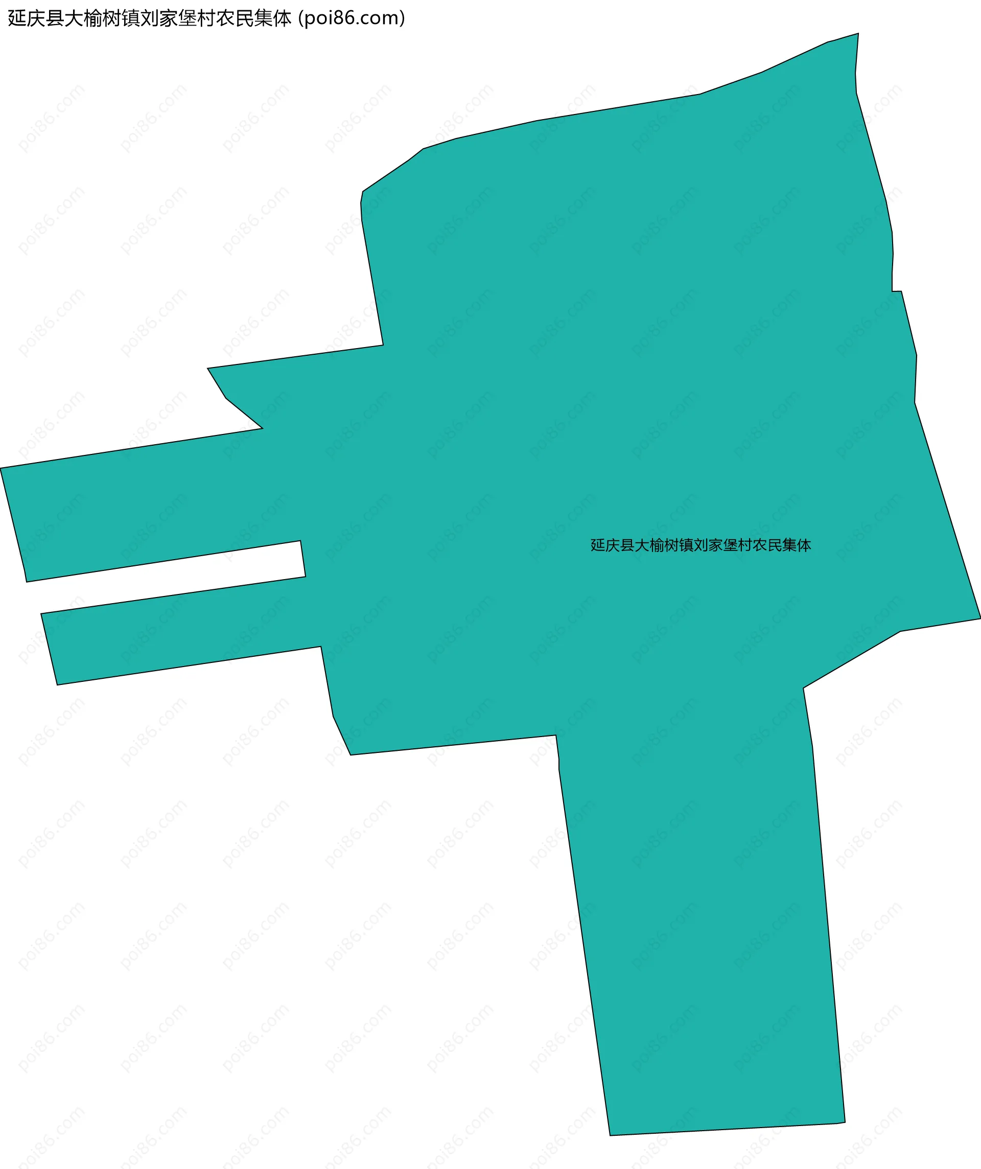 延庆县大榆树镇刘家堡村农民集体边界地图