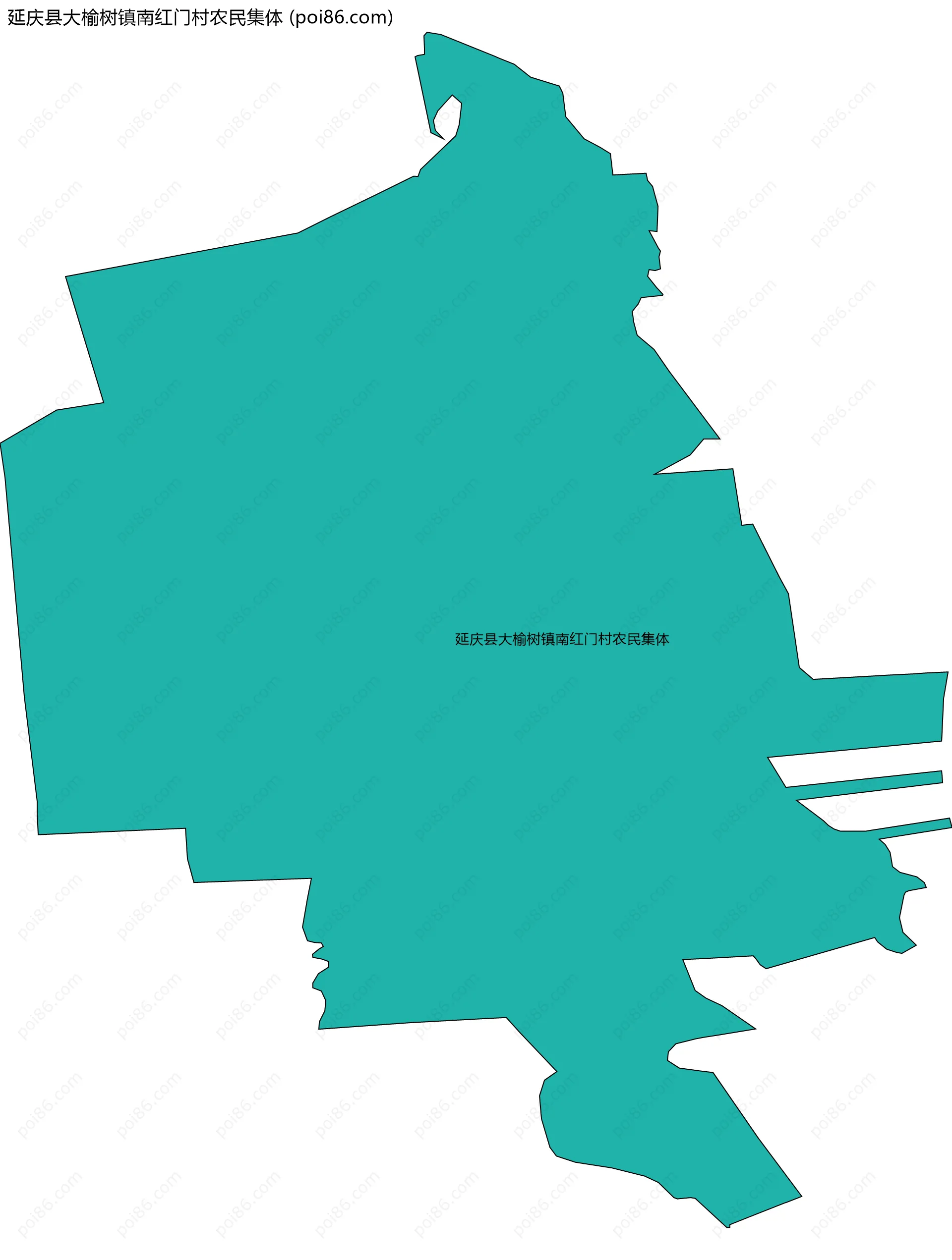 延庆县大榆树镇南红门村农民集体边界地图