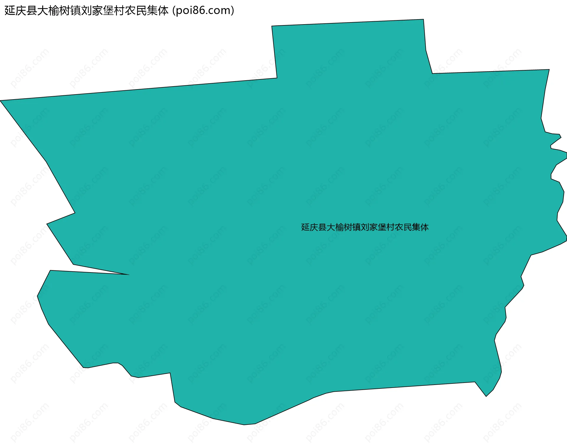 延庆县大榆树镇刘家堡村农民集体边界地图
