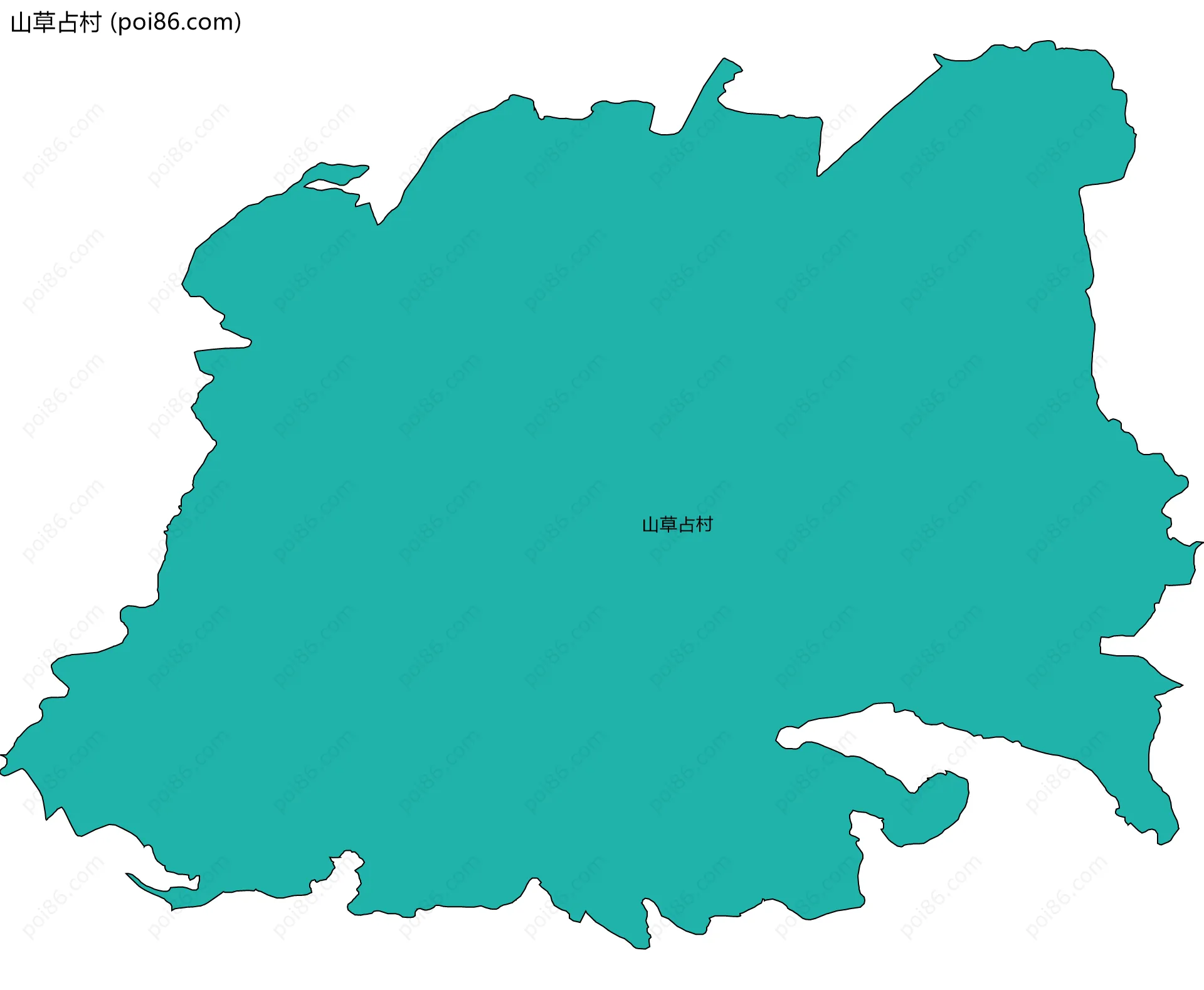 山草占村边界地图