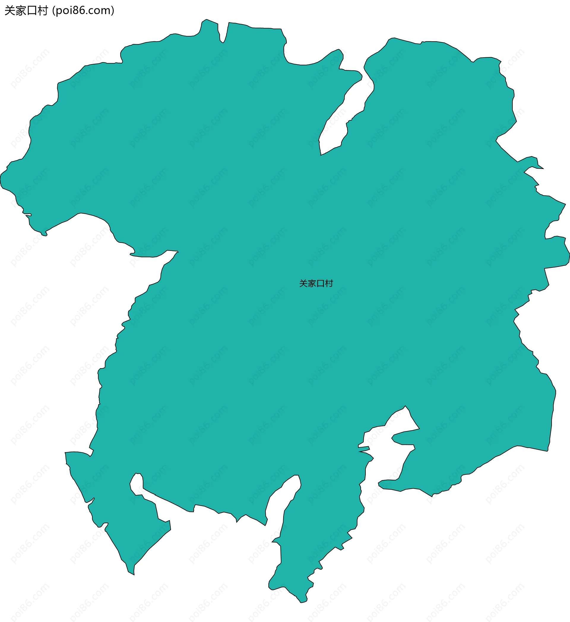 关家口村边界地图