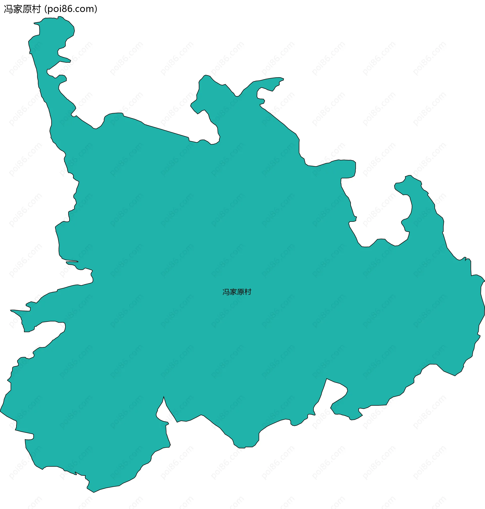 冯家原村边界地图