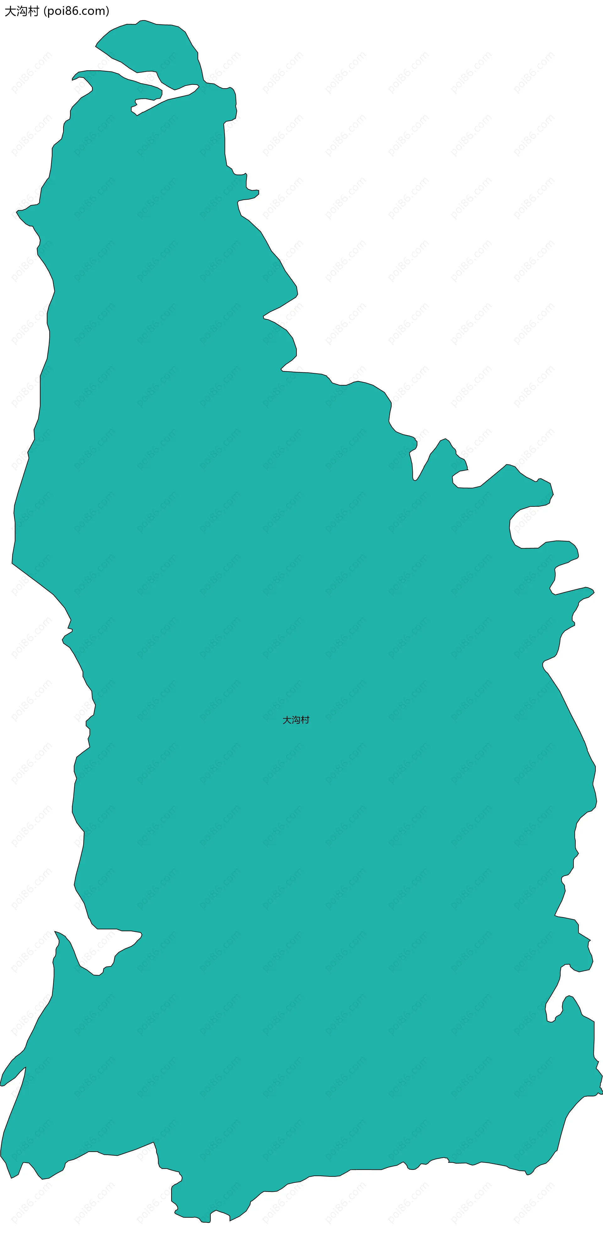 大沟村边界地图