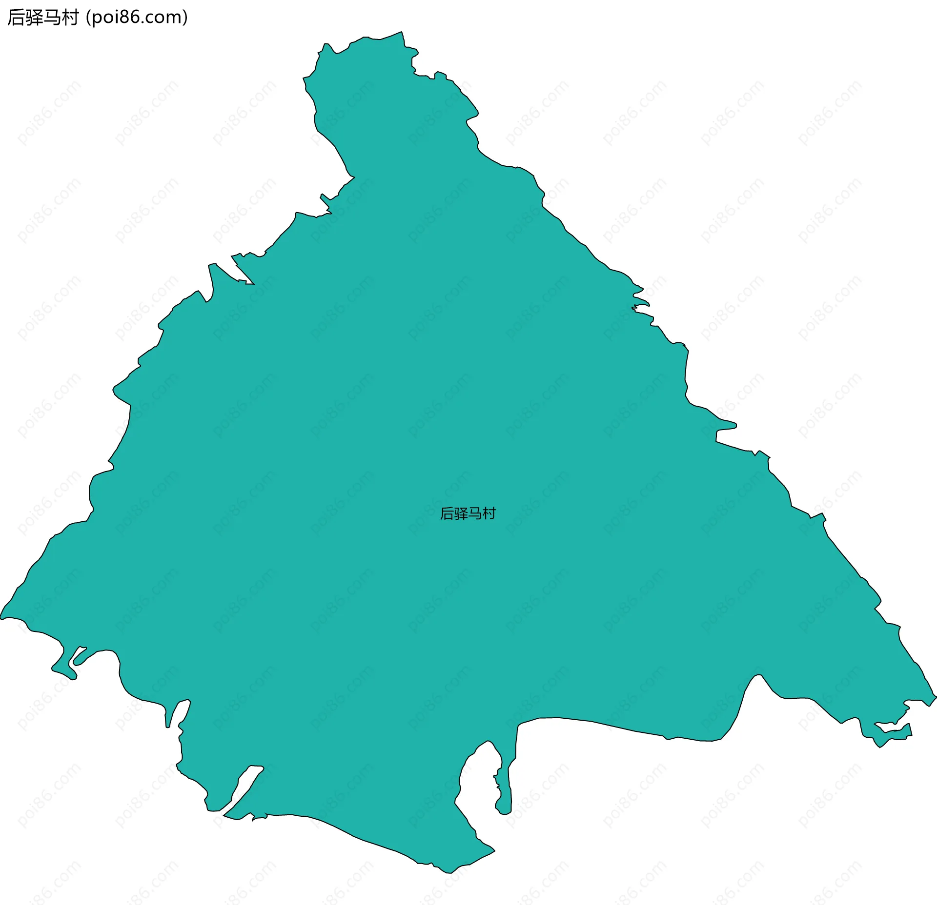 后驿马村边界地图