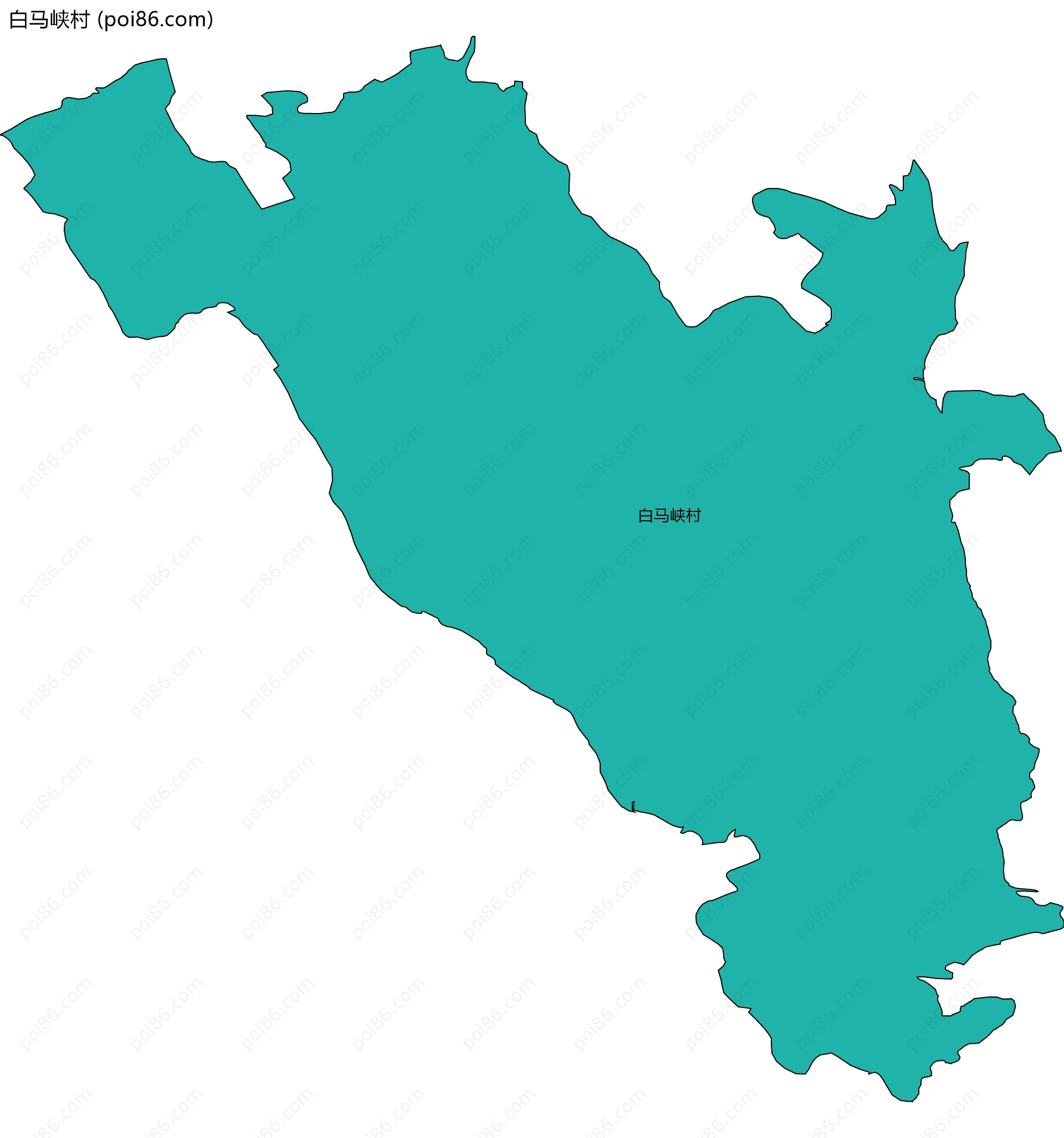 白马峡村边界地图