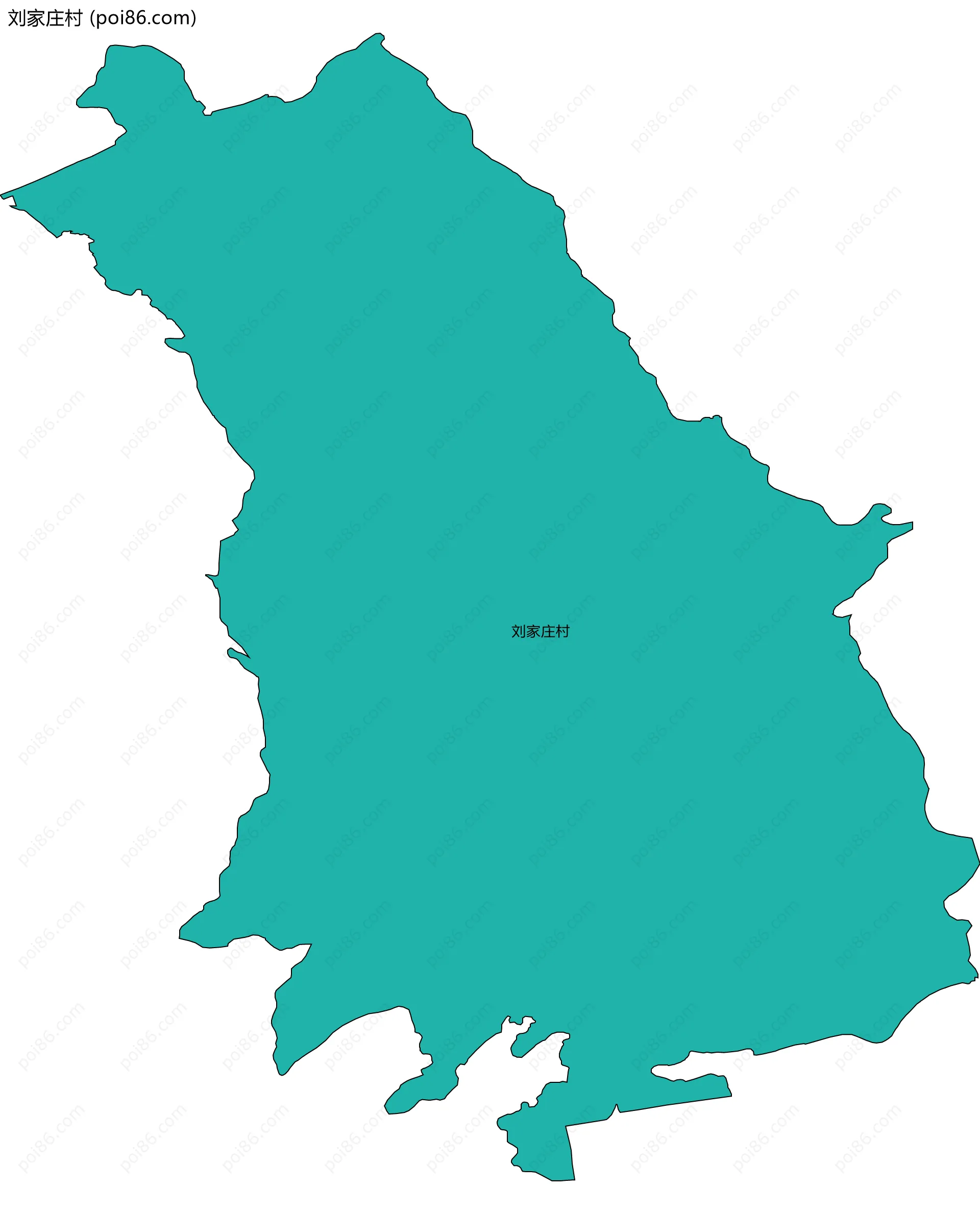 刘家庄村边界地图