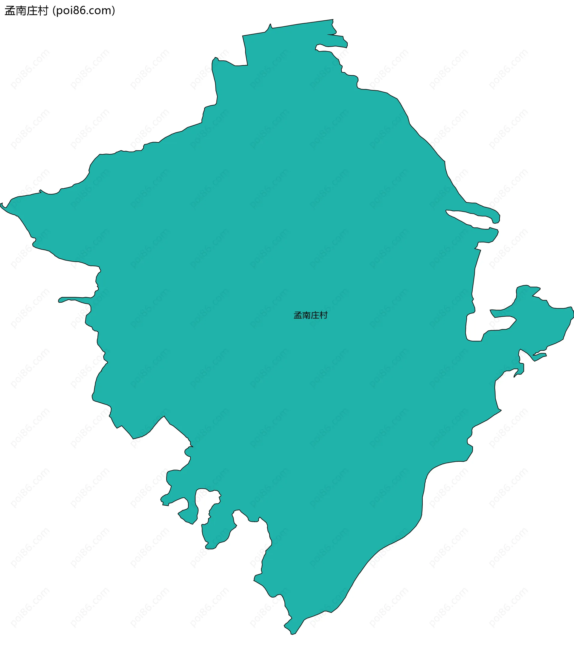 孟南庄村边界地图