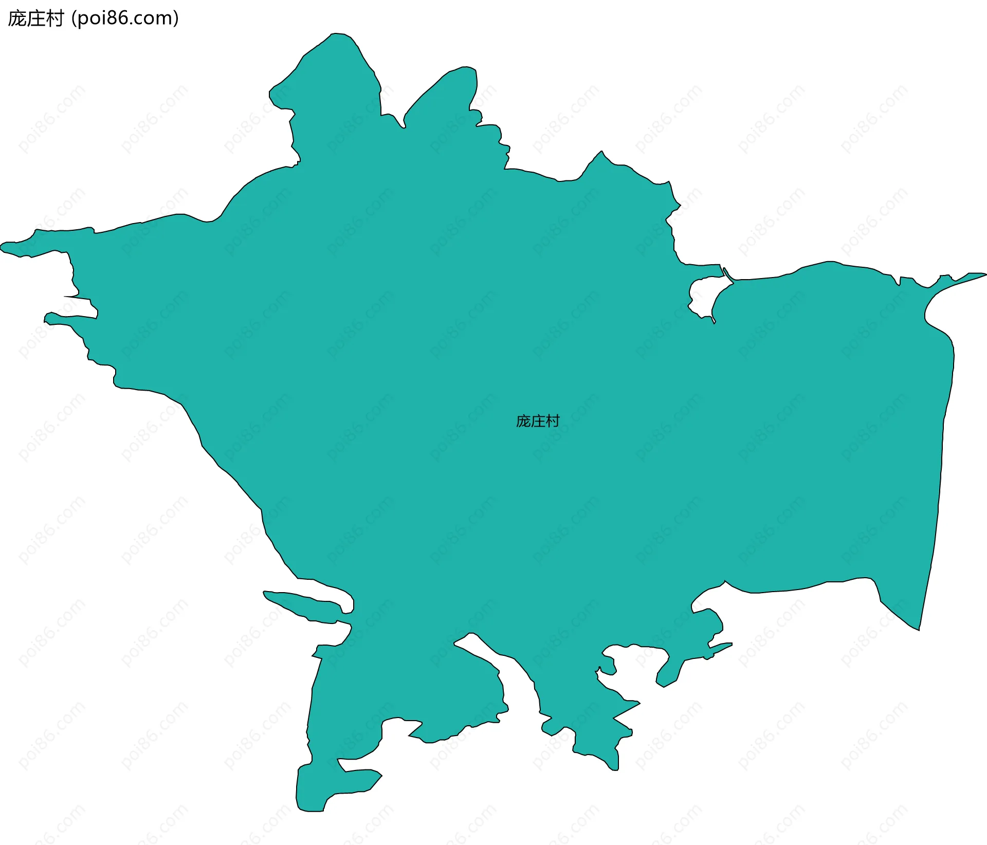 庞庄村边界地图