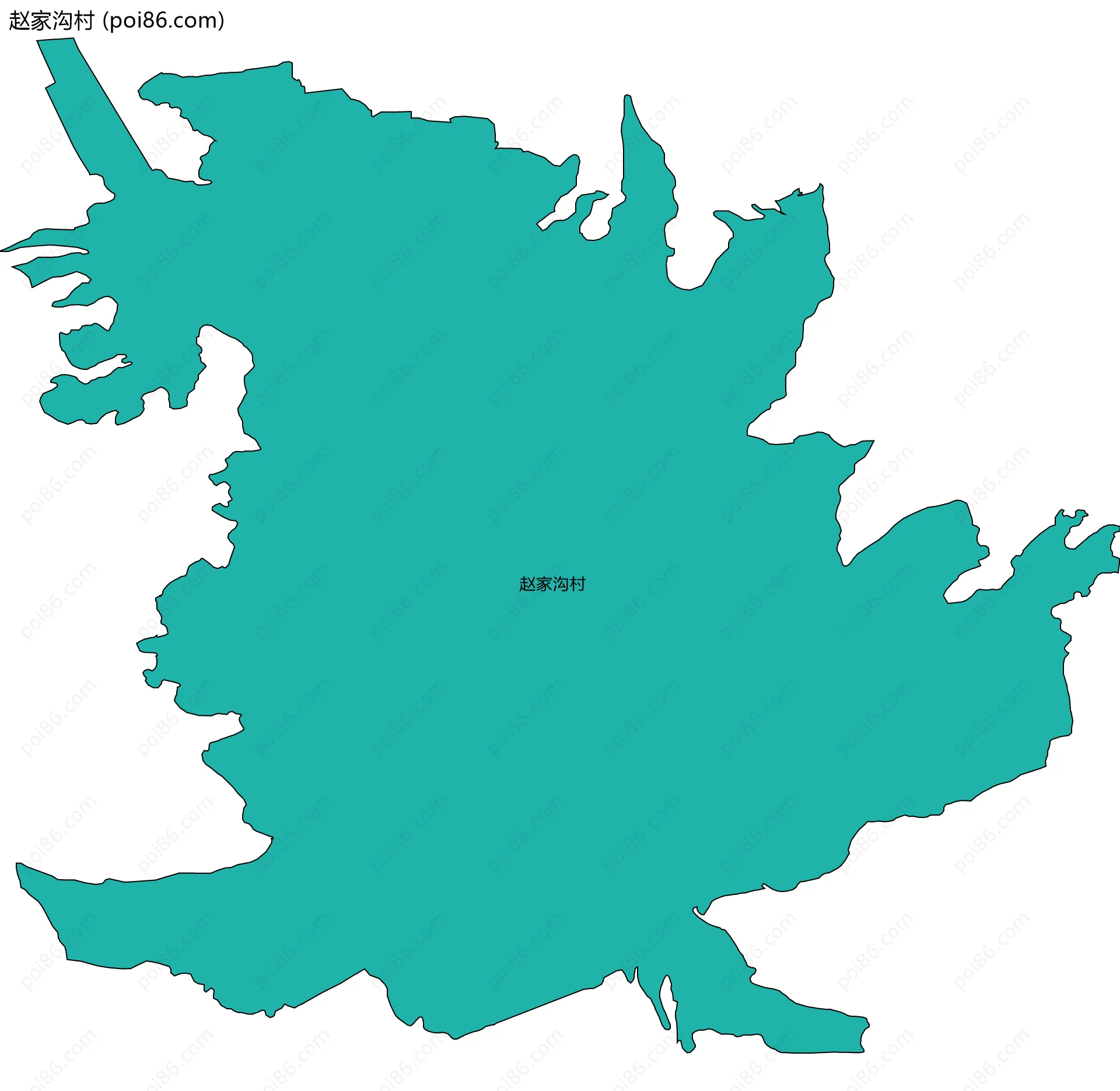 赵家沟村边界地图