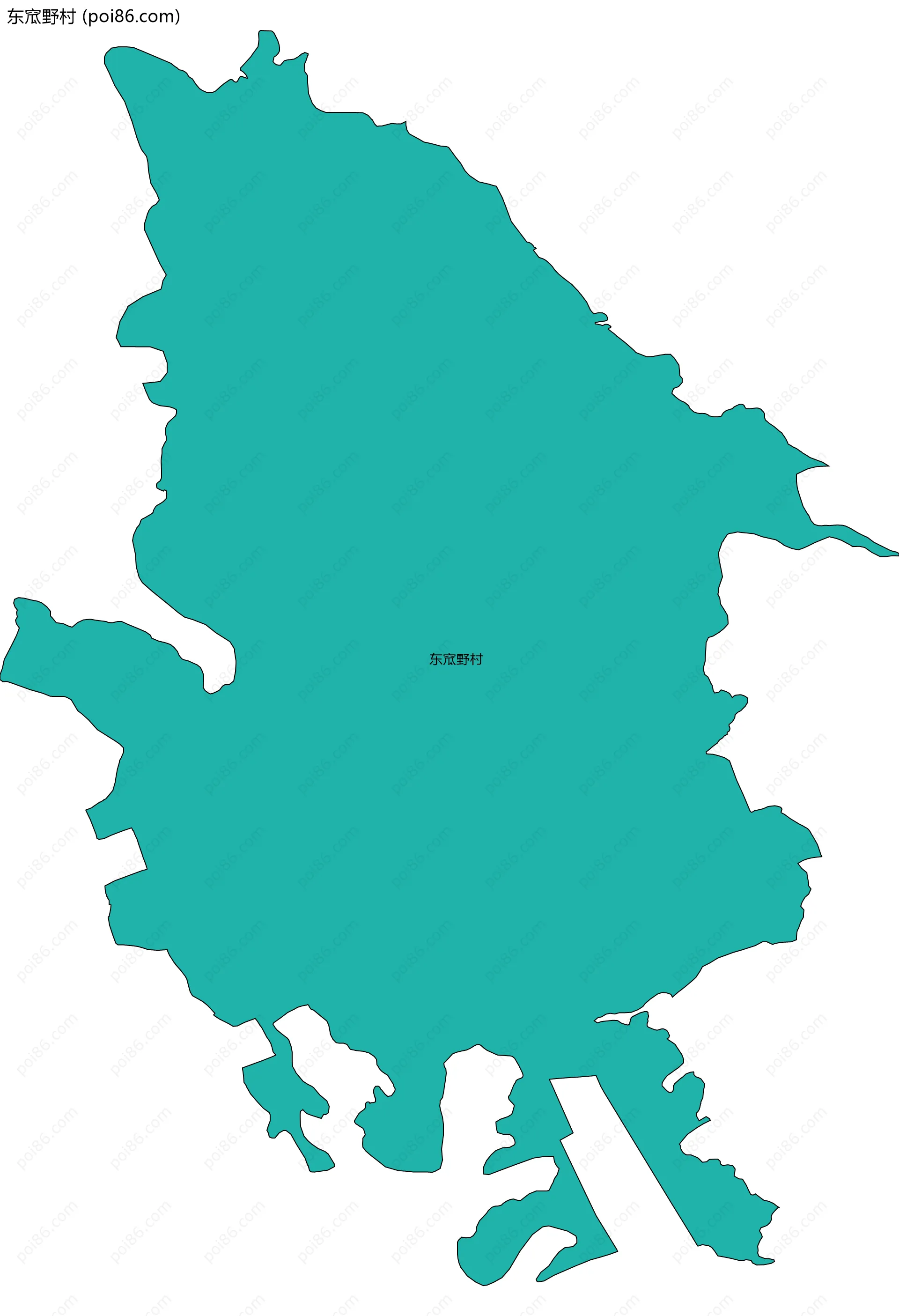 东窊野村边界地图