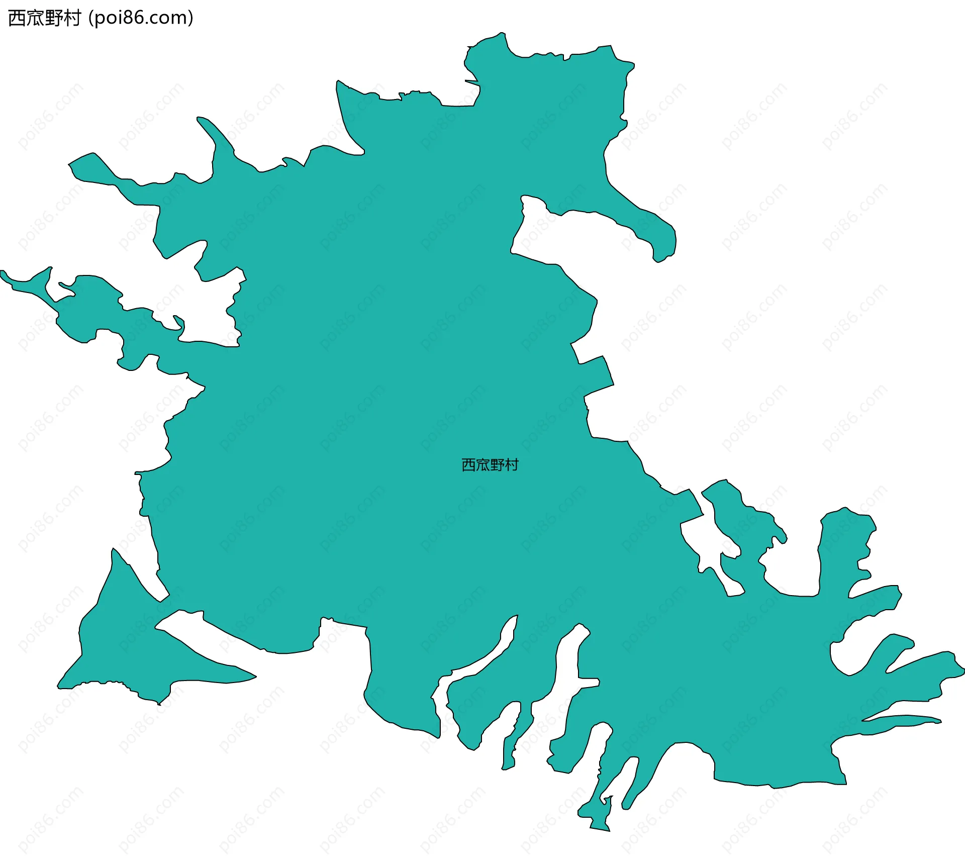 西窊野村边界地图