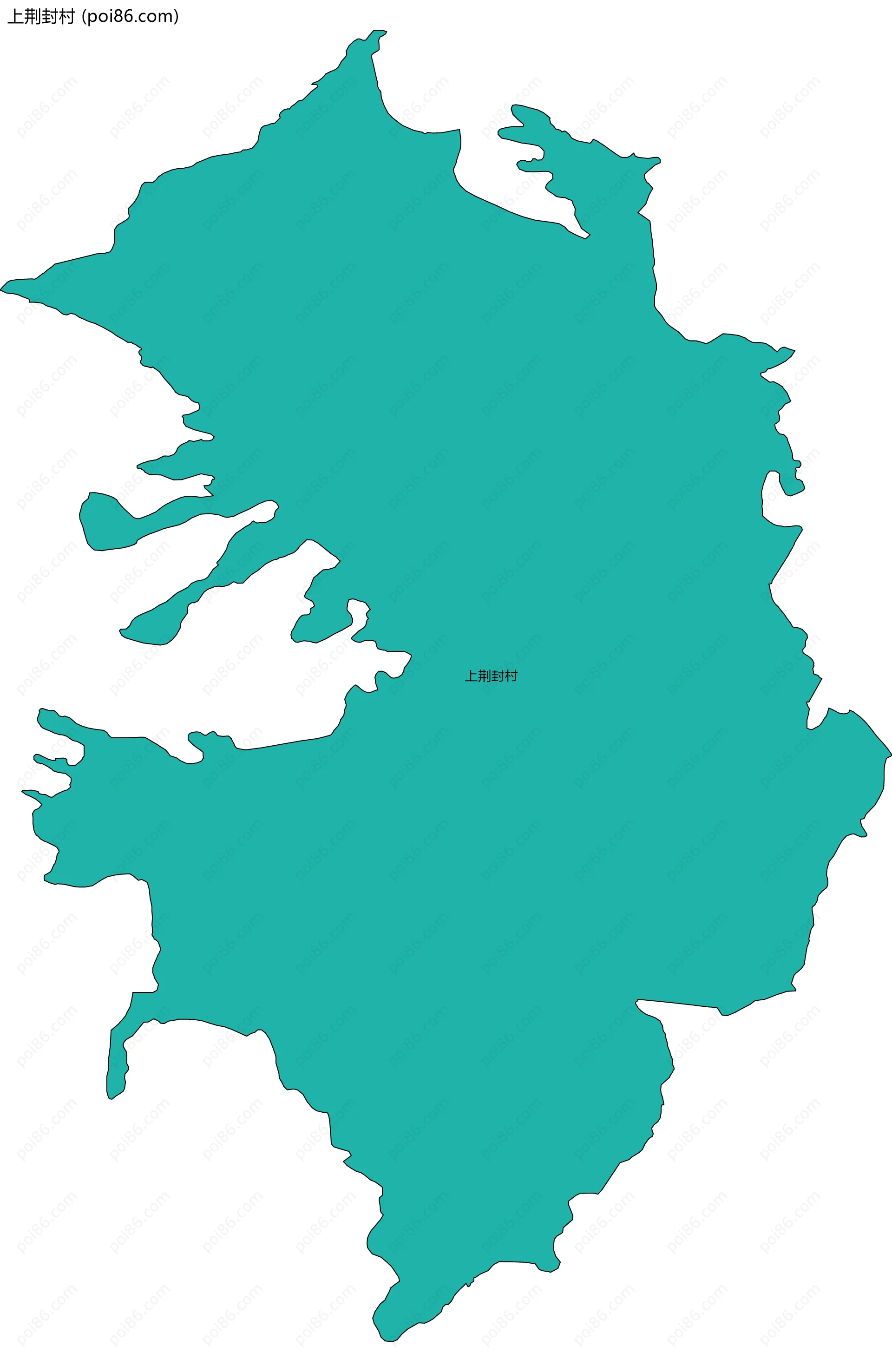 上荆封村边界地图