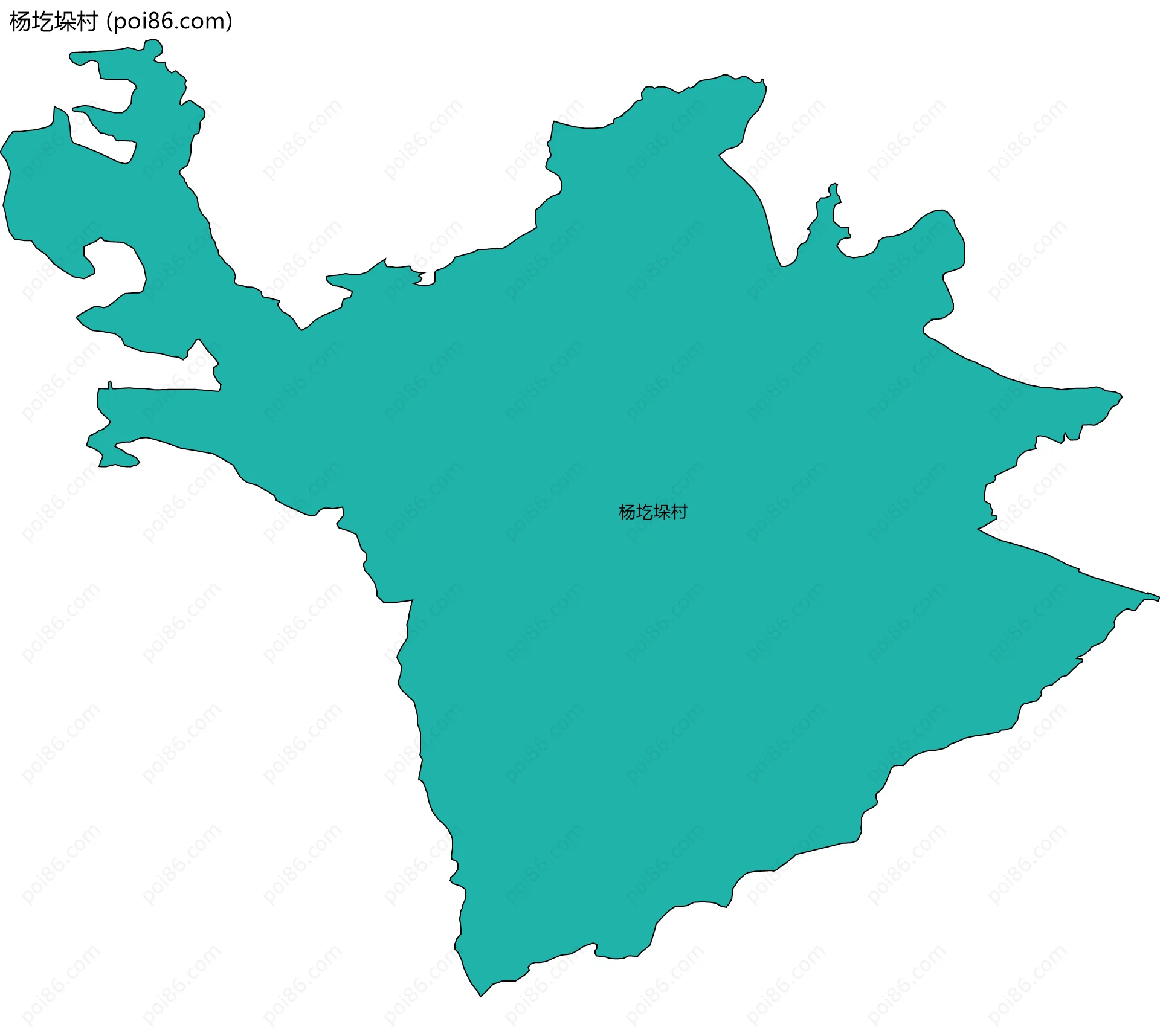 杨圪垛村边界地图