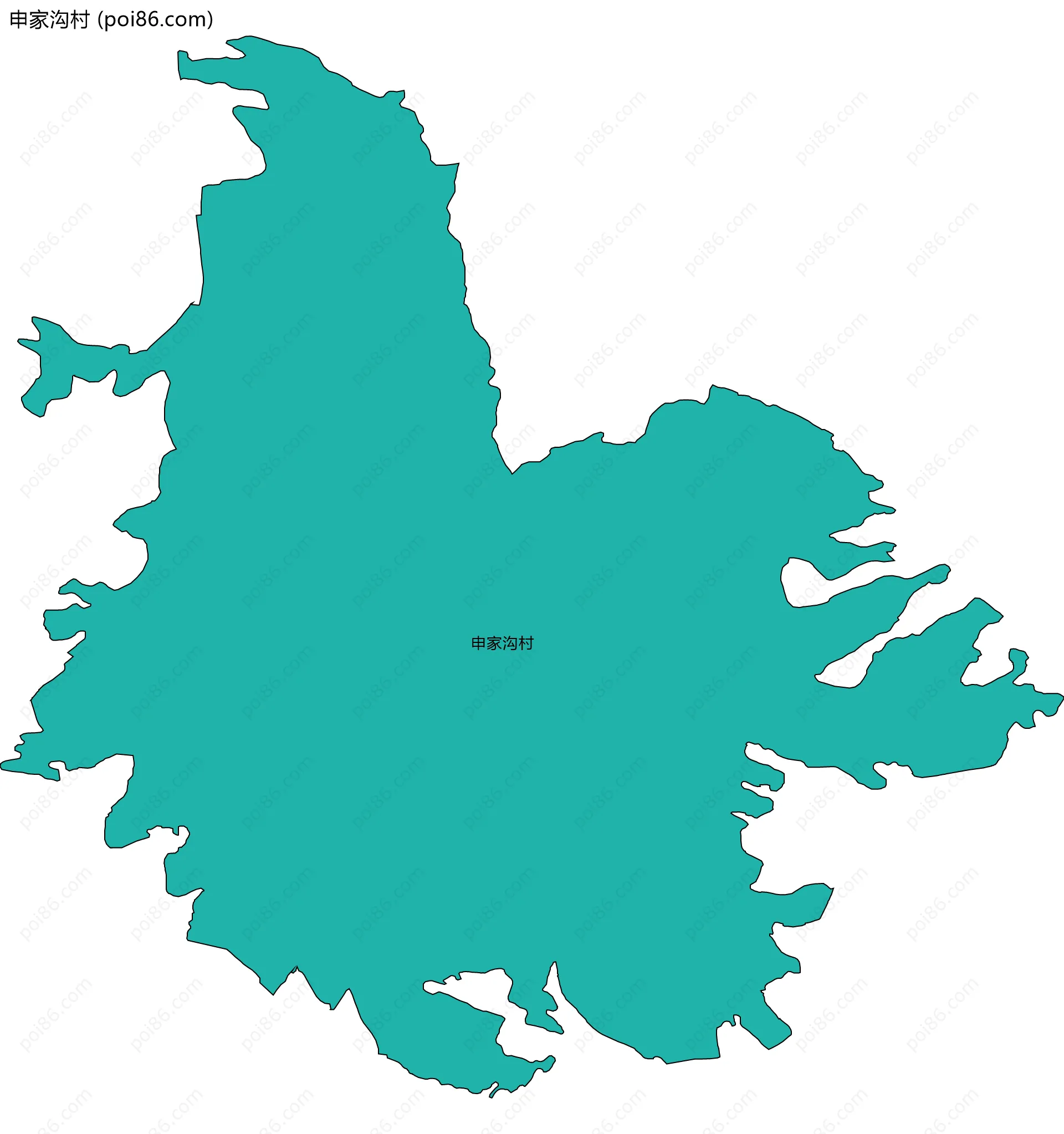 申家沟村边界地图