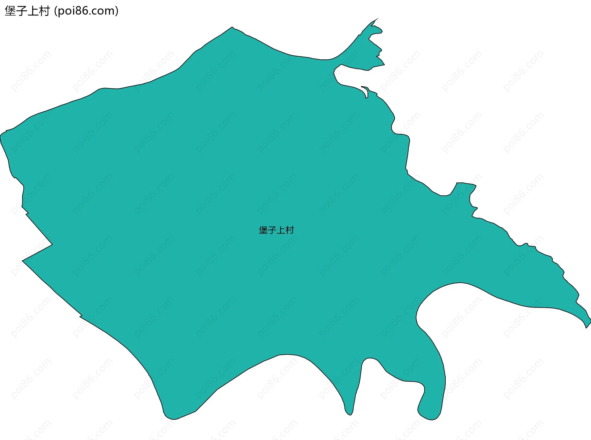 堡子上村边界地图