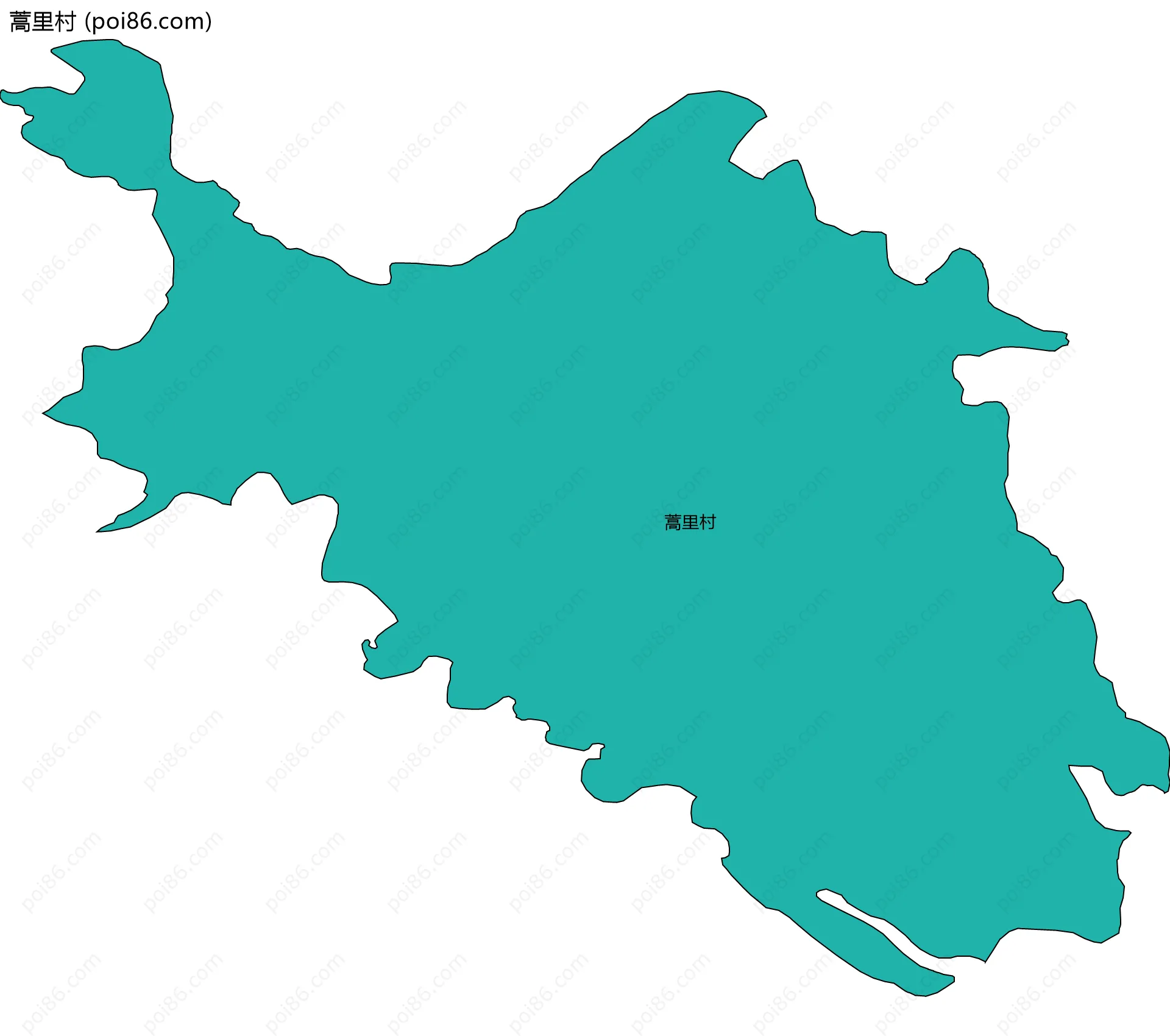 蒿里村边界地图