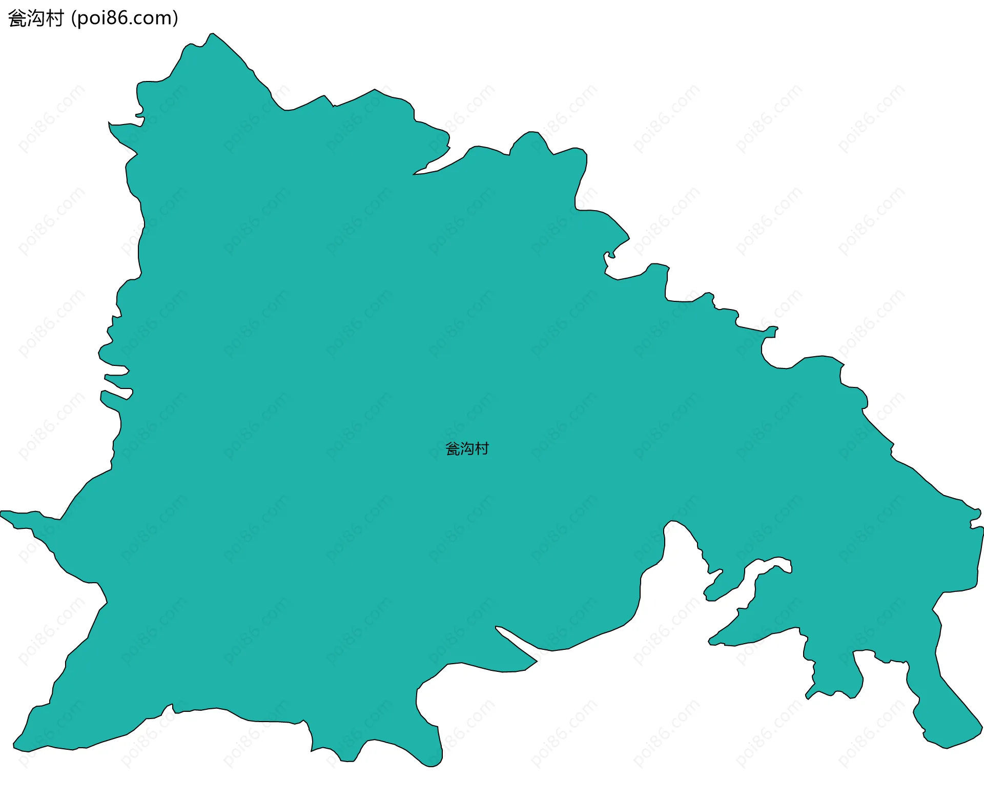 瓮沟村边界地图