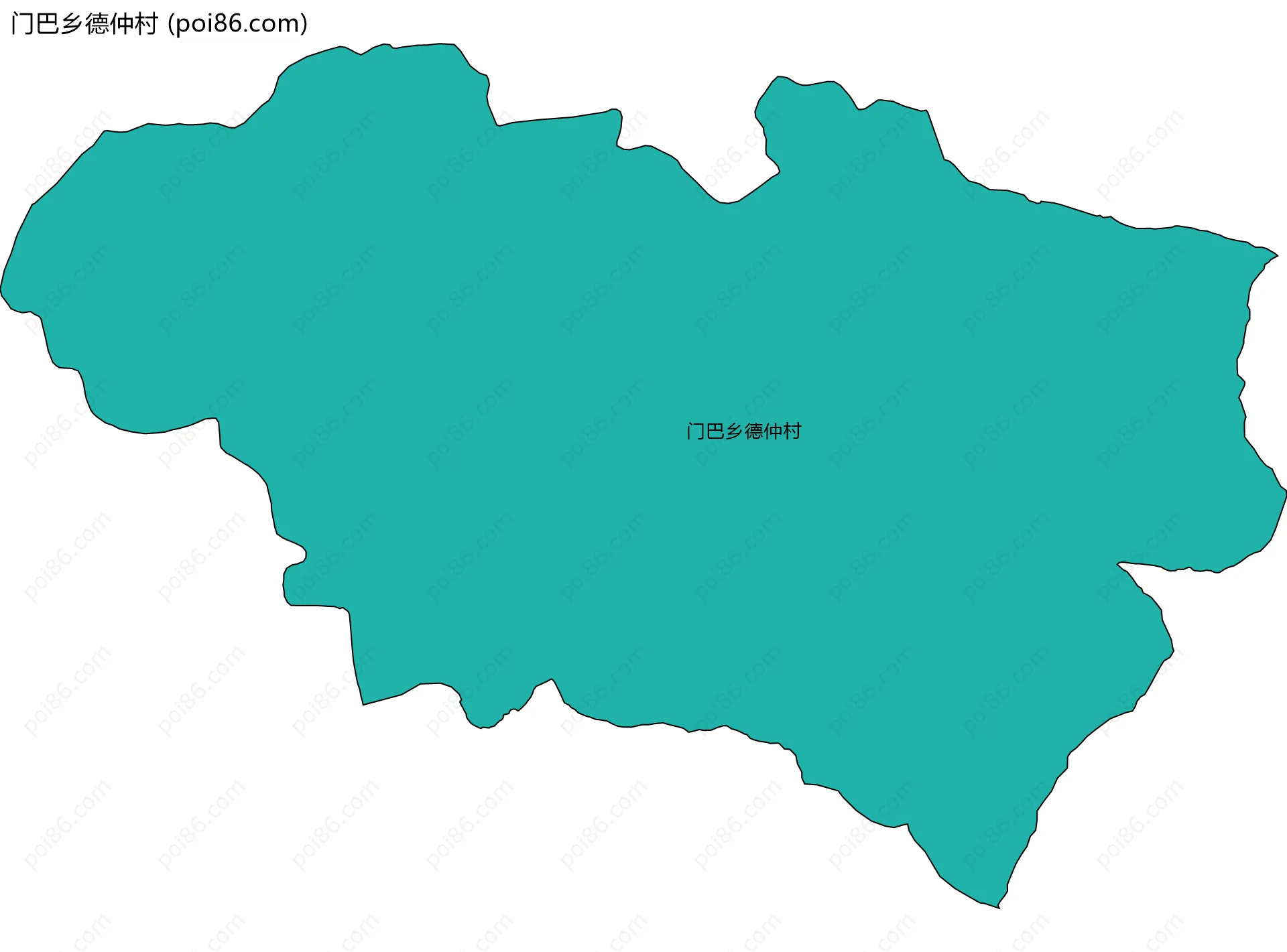 门巴乡德仲村边界地图