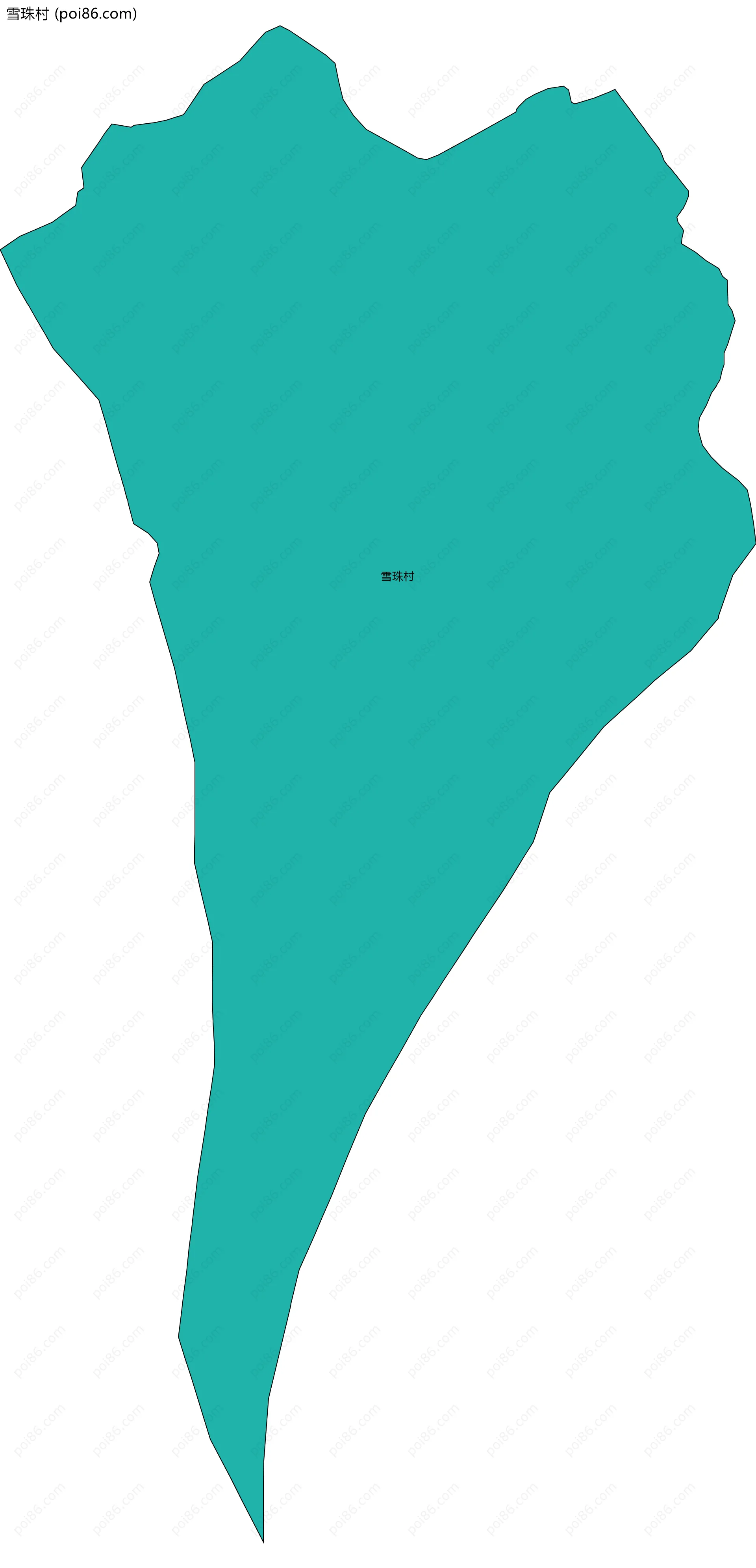 雪珠村边界地图