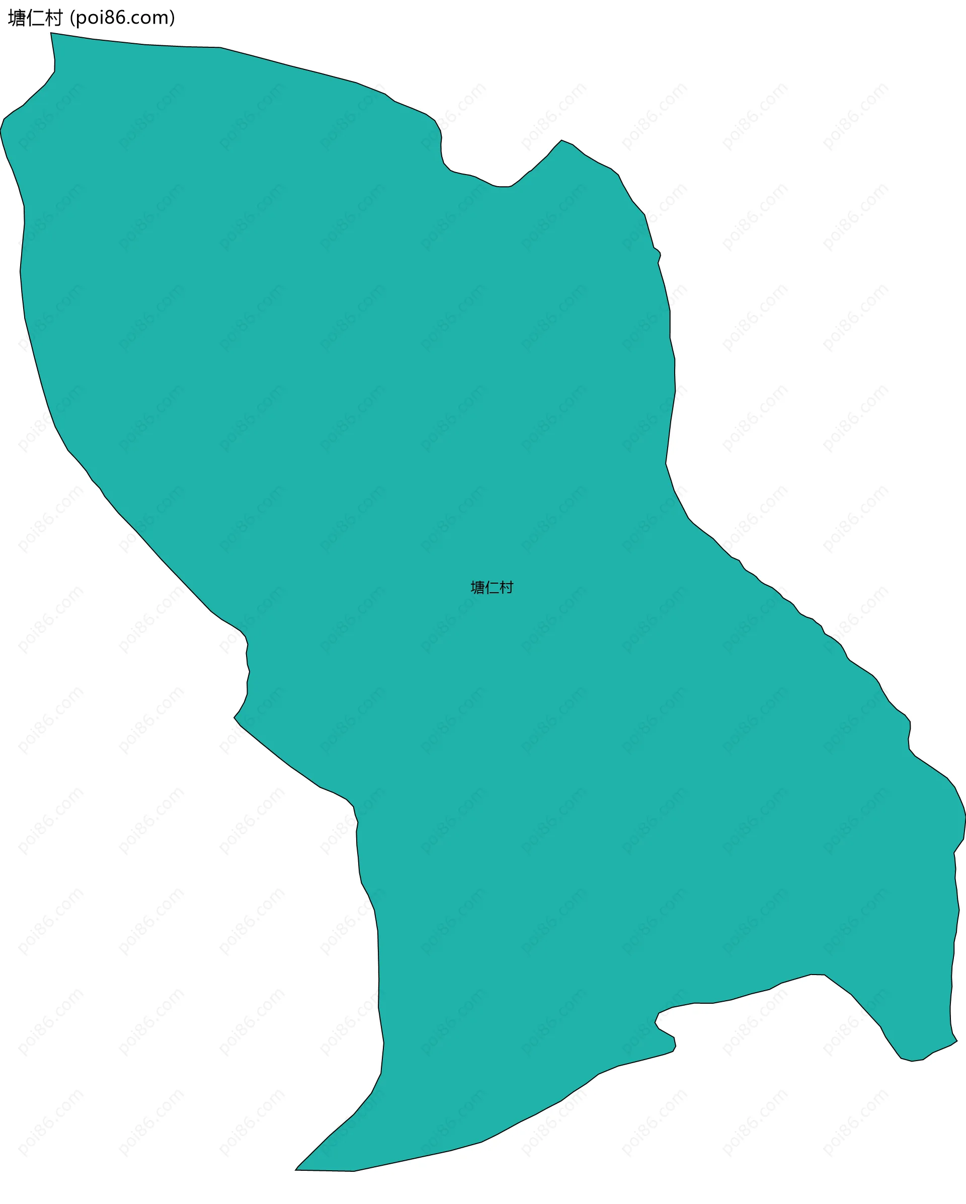 塘仁村边界地图