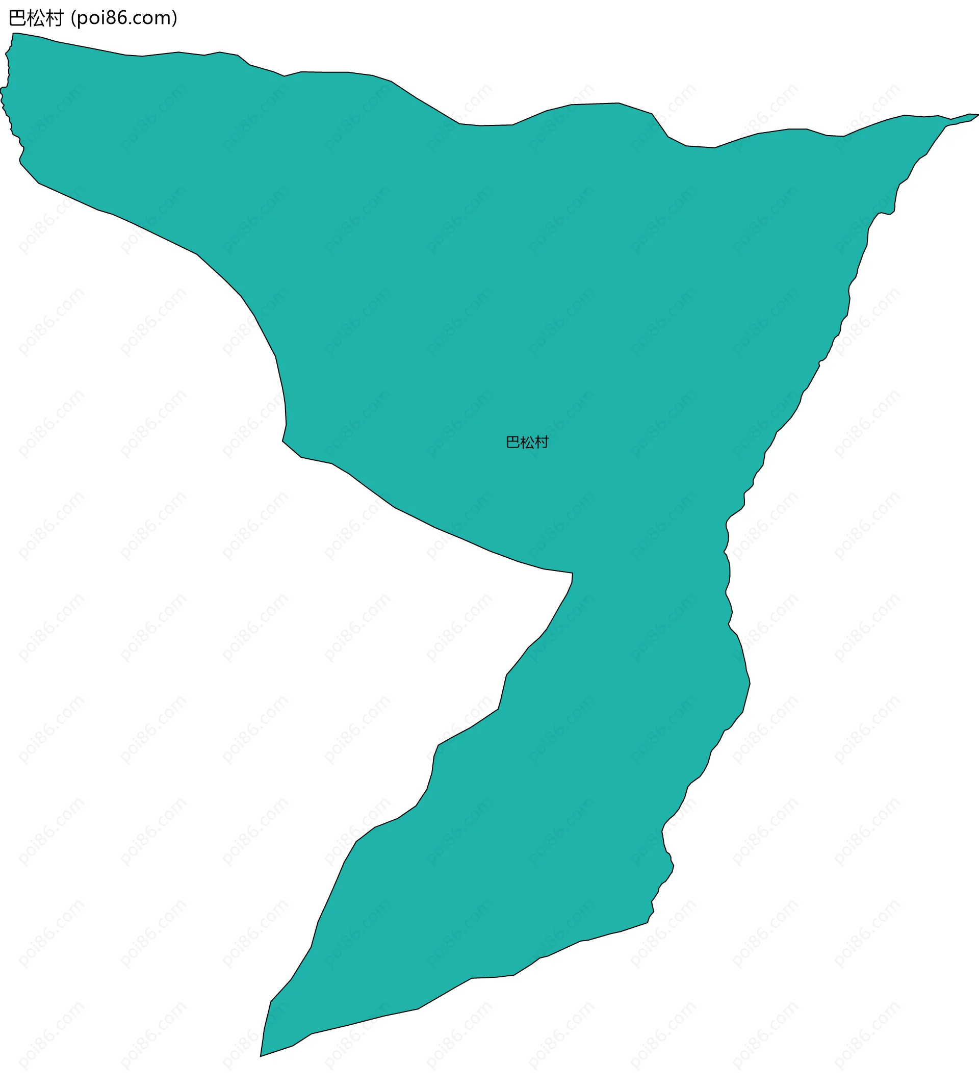 巴松村边界地图