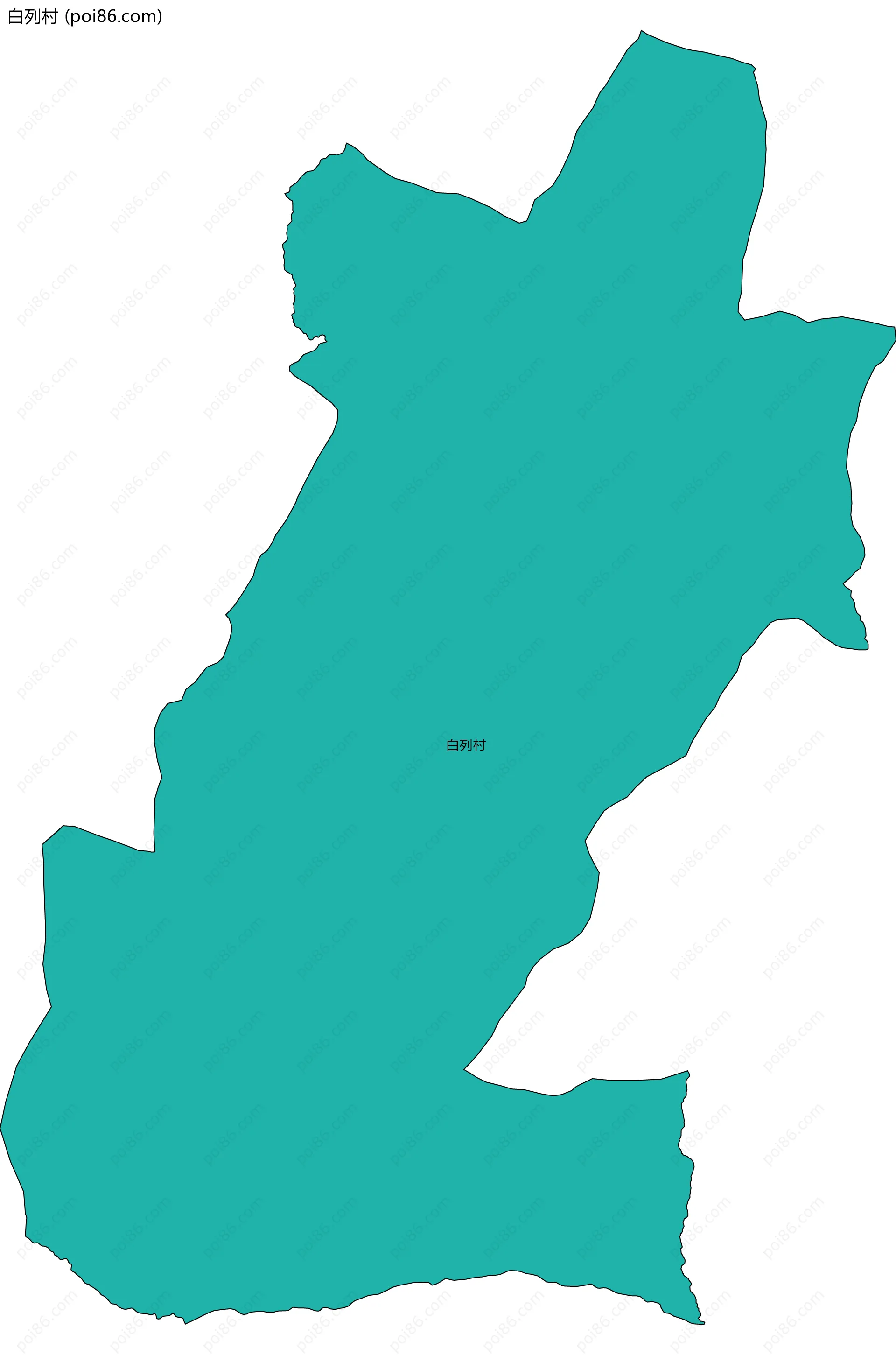 白列村边界地图