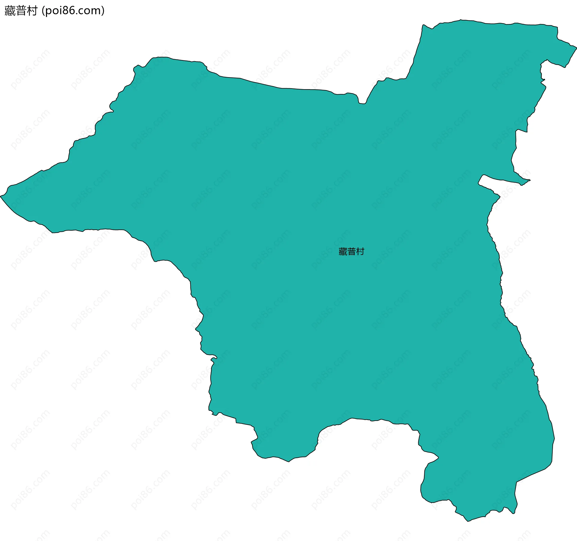 藏普村边界地图