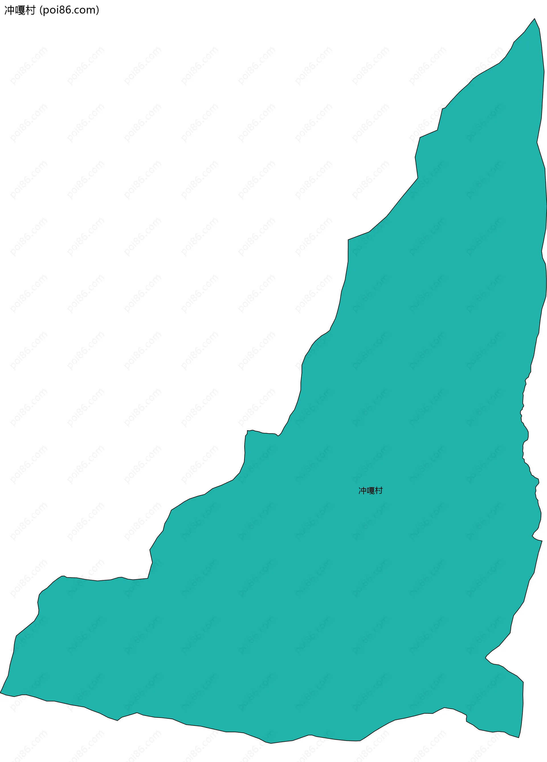 冲嘎村边界地图